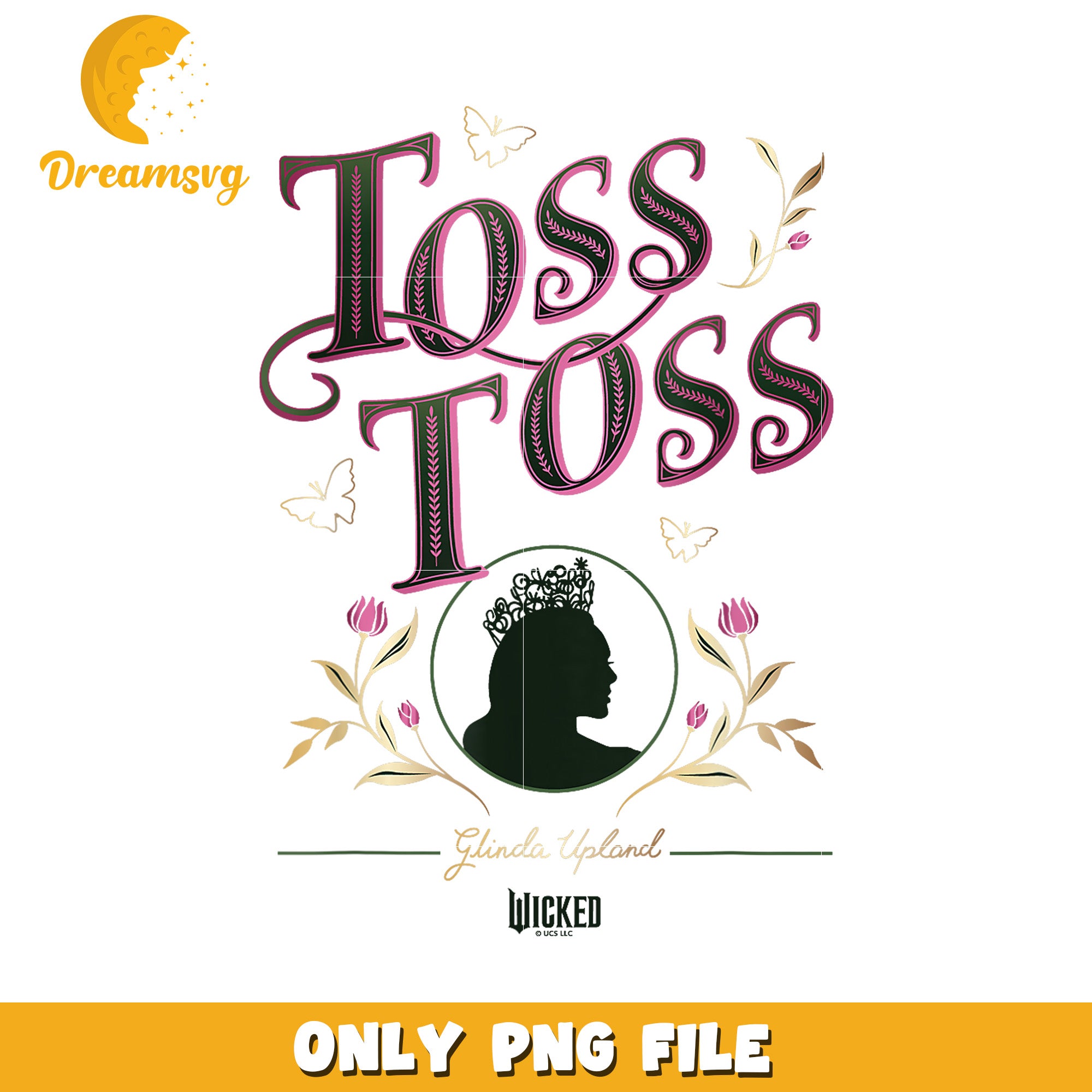 Glinda Toss Toss png, wicked​ 2024 png, wicked emerald city png