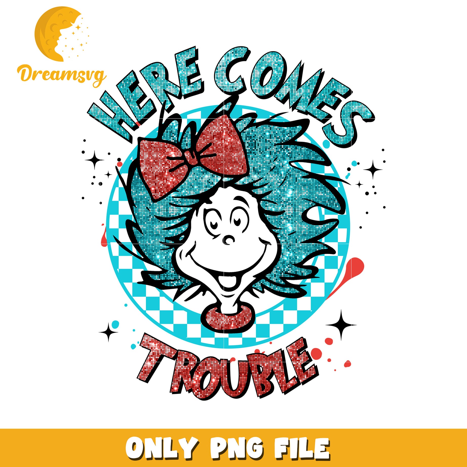 Glitter Cindy Lou Who PNG Sublimation