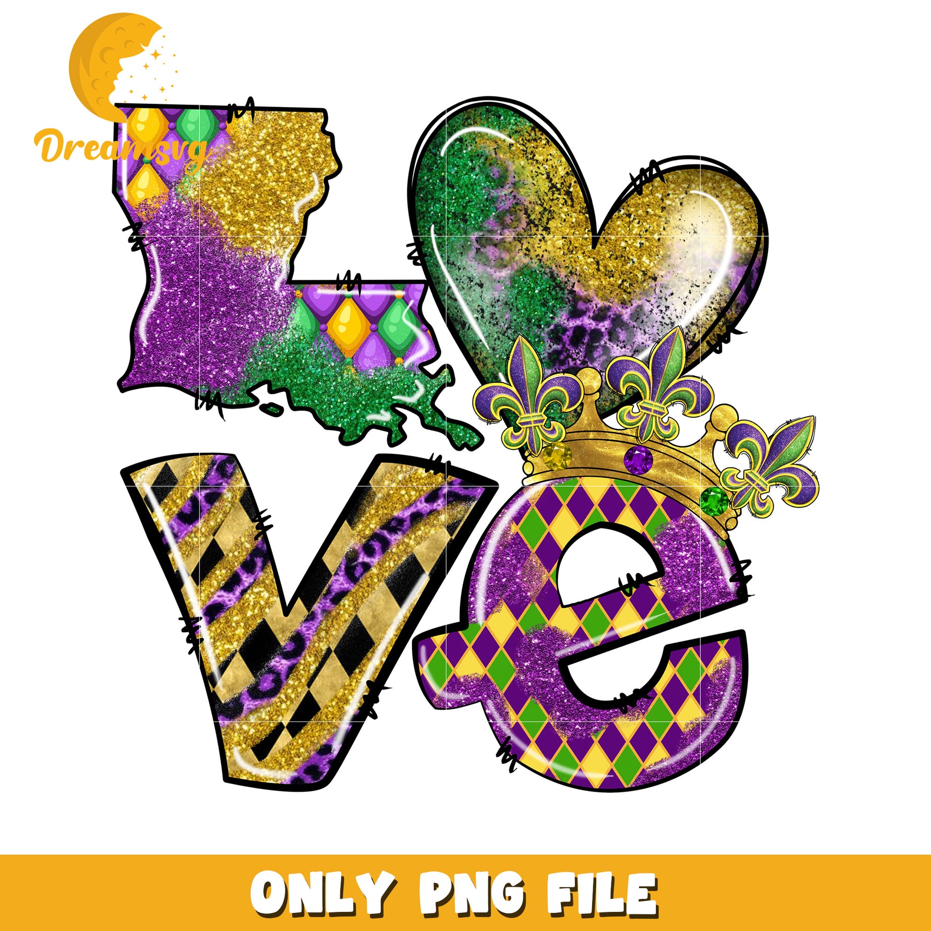 Glitter love font design mardi gras font png, mardi gras festival png