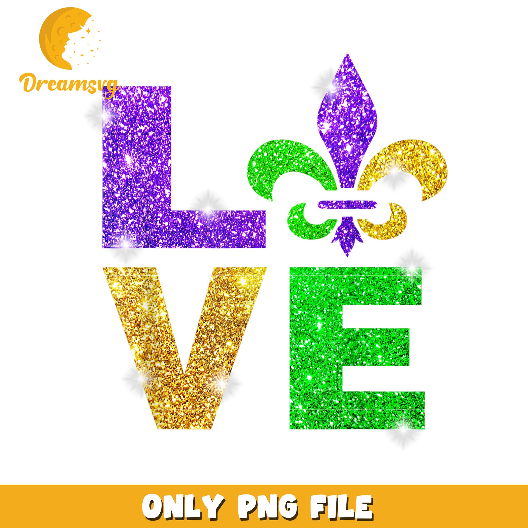 Glitter love font design mardi gras png, Mardi gras festival png