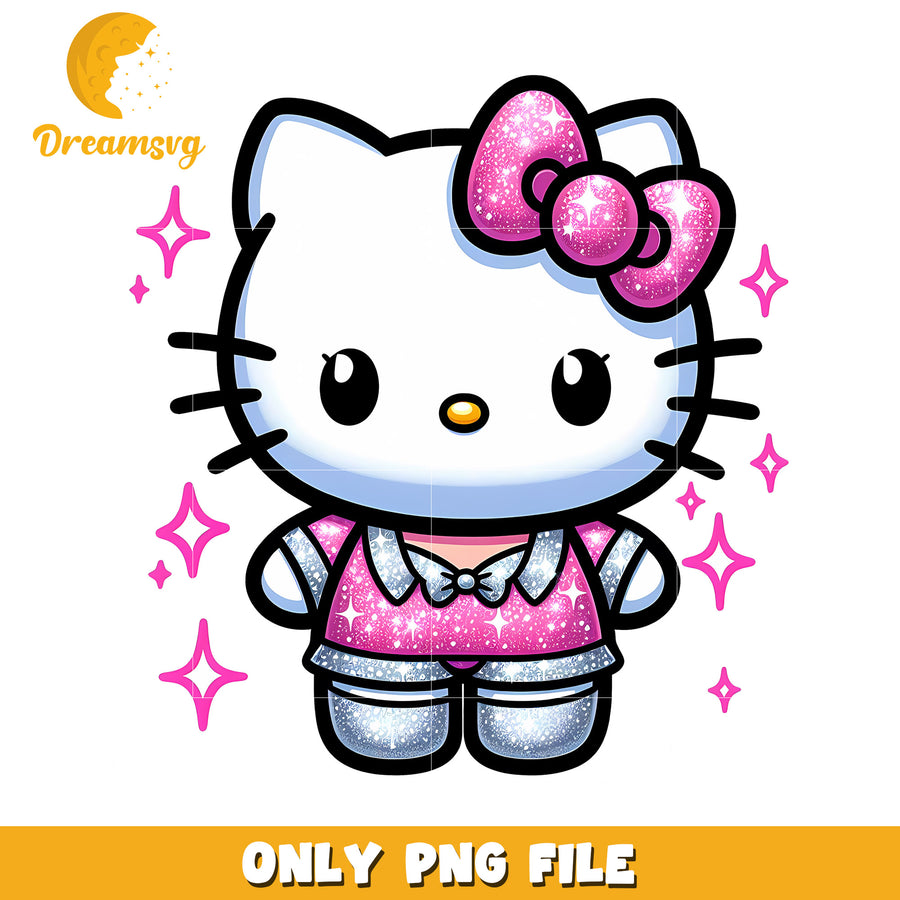 Glittery Hello Kitty PNG Image