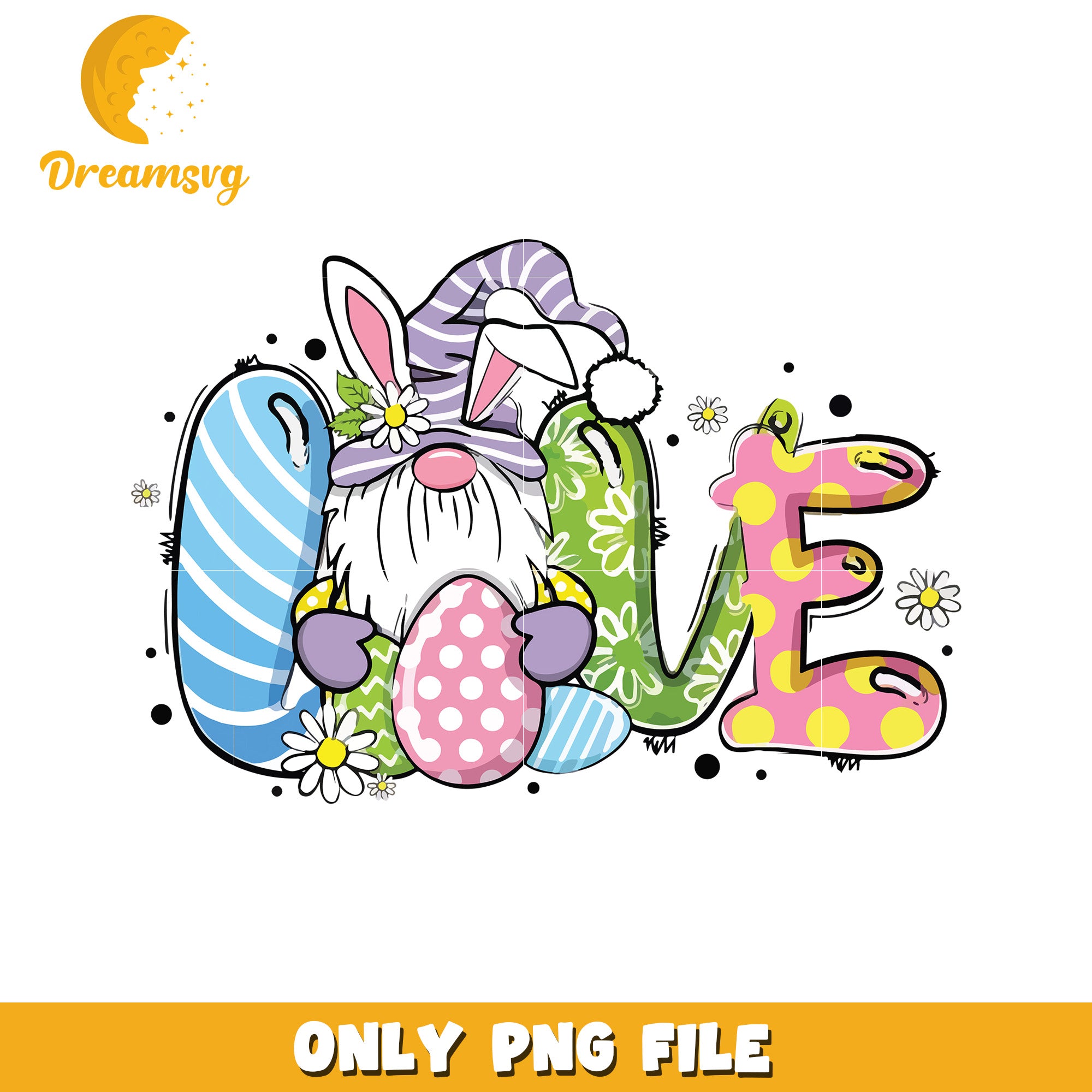 Gnome cosplay bunny love png, easter days png, gnome png
