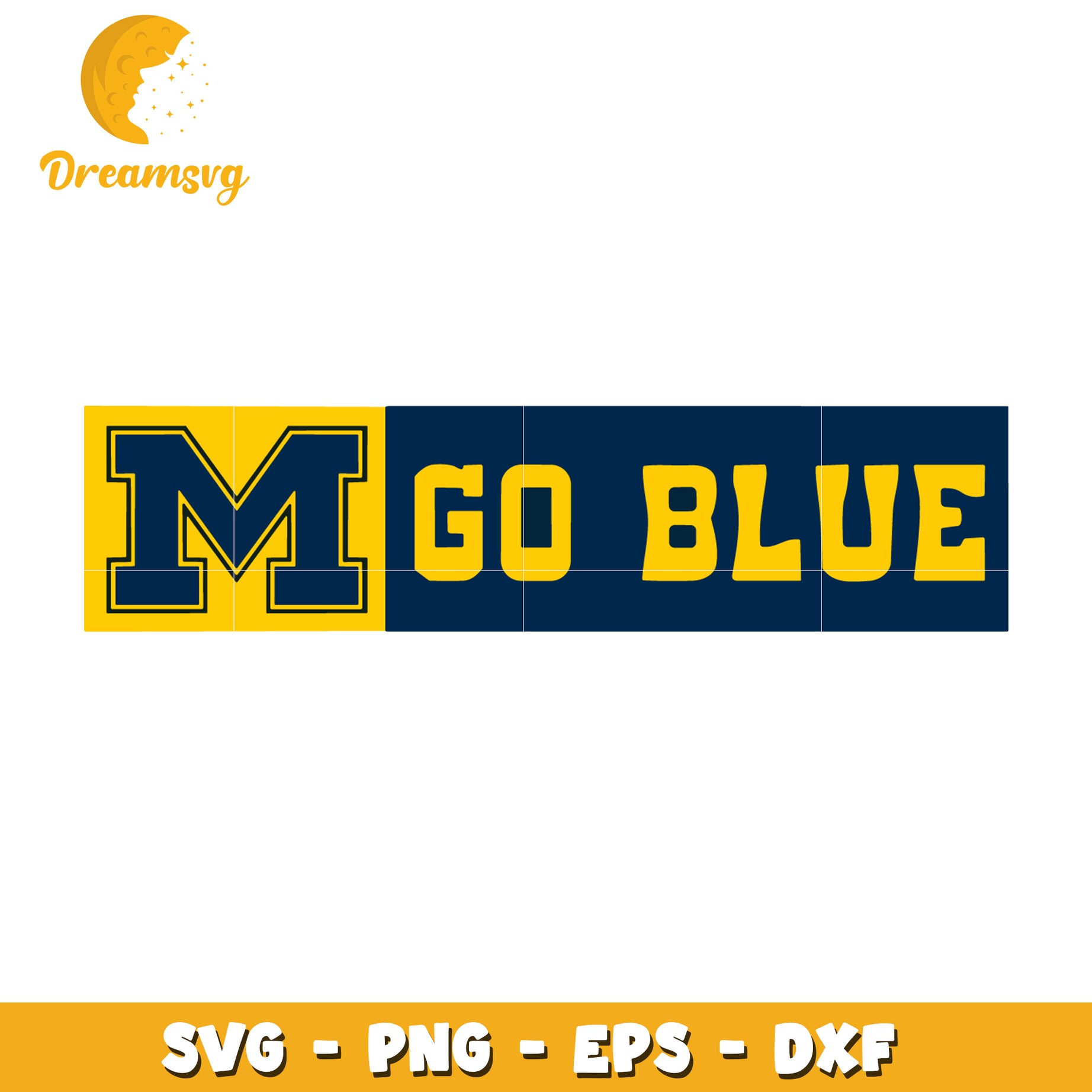 Go Blue Michigan SVG PNG EPS DXF