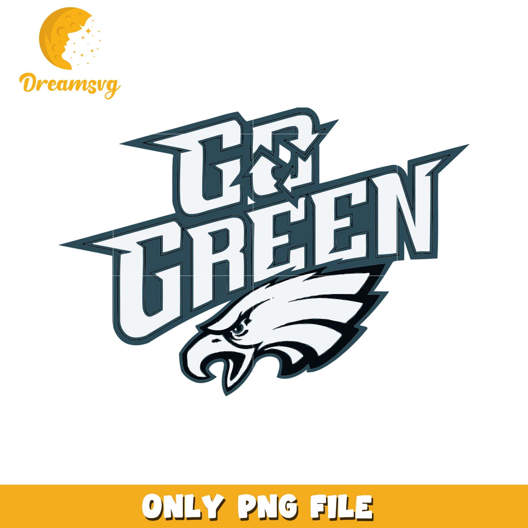 Go Green Eagles PNG File for Team Spirit Designs