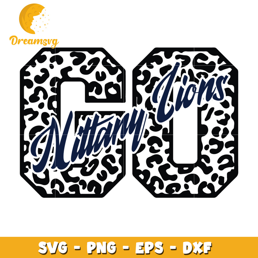 Go Nittany Lions Leopard SVG PNG EPS DXF