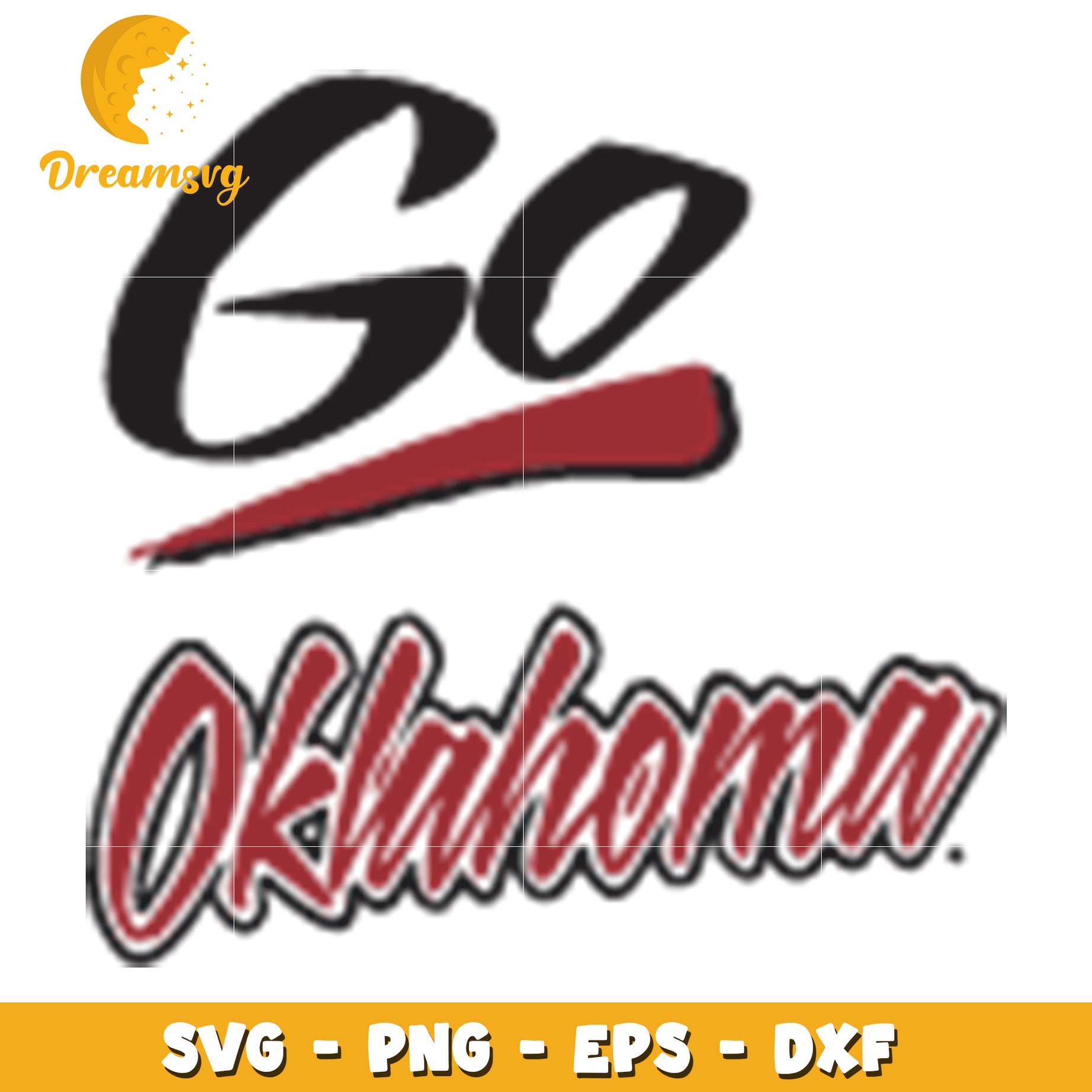 Go Oklahoma SVG PNG EPS DXF Cut File
