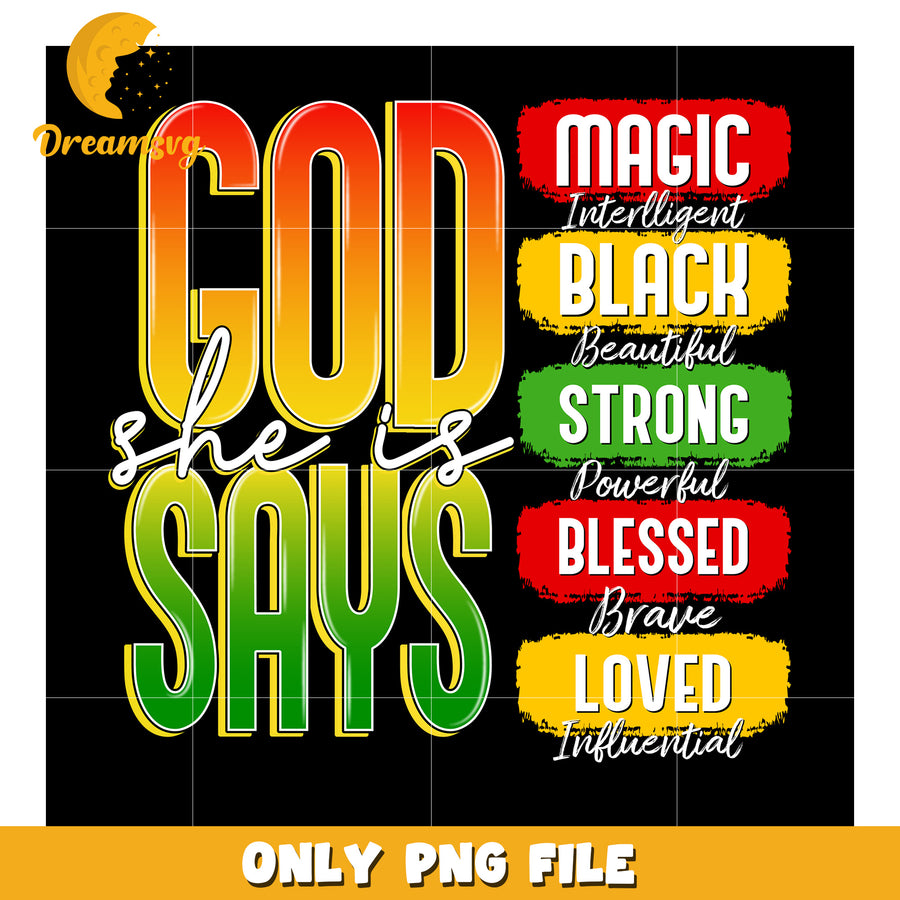 God say png, inspirational quote png, religious quote png