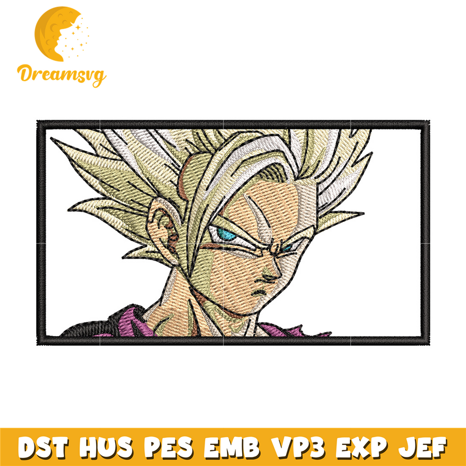 Gohan Super Saiyan embroidery design