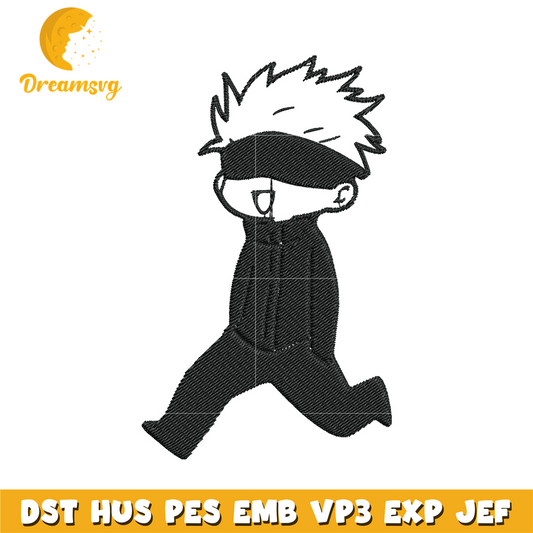 Gojo cute Embroidery Design