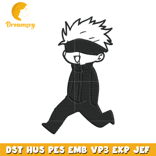 Gojo funny Embroidery Design
