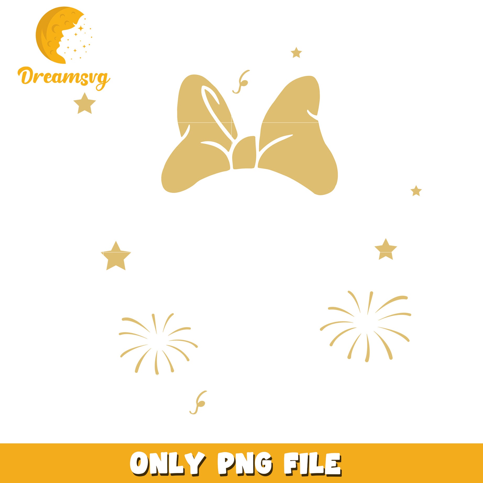 Gold Bow PNG Image Download