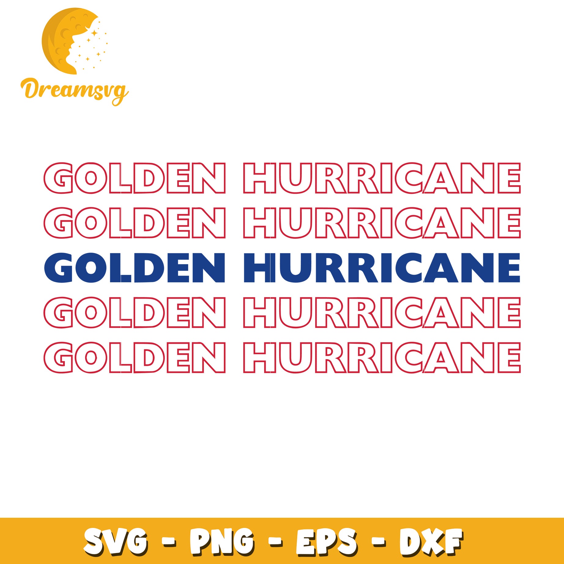 Golden Hurricane SVG Cut File