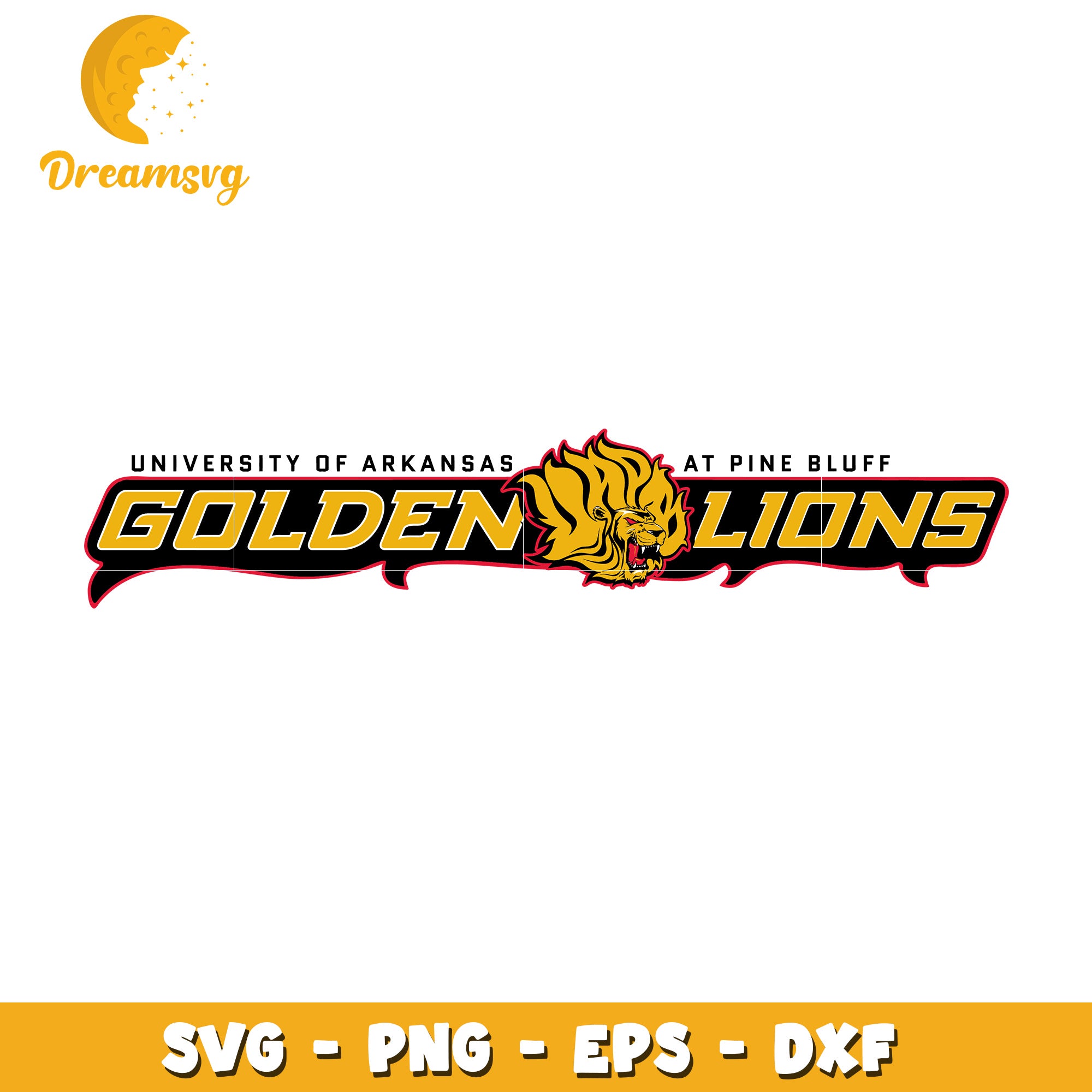 Golden Lions University of Arkansas Pine Bluff SVG Design File
