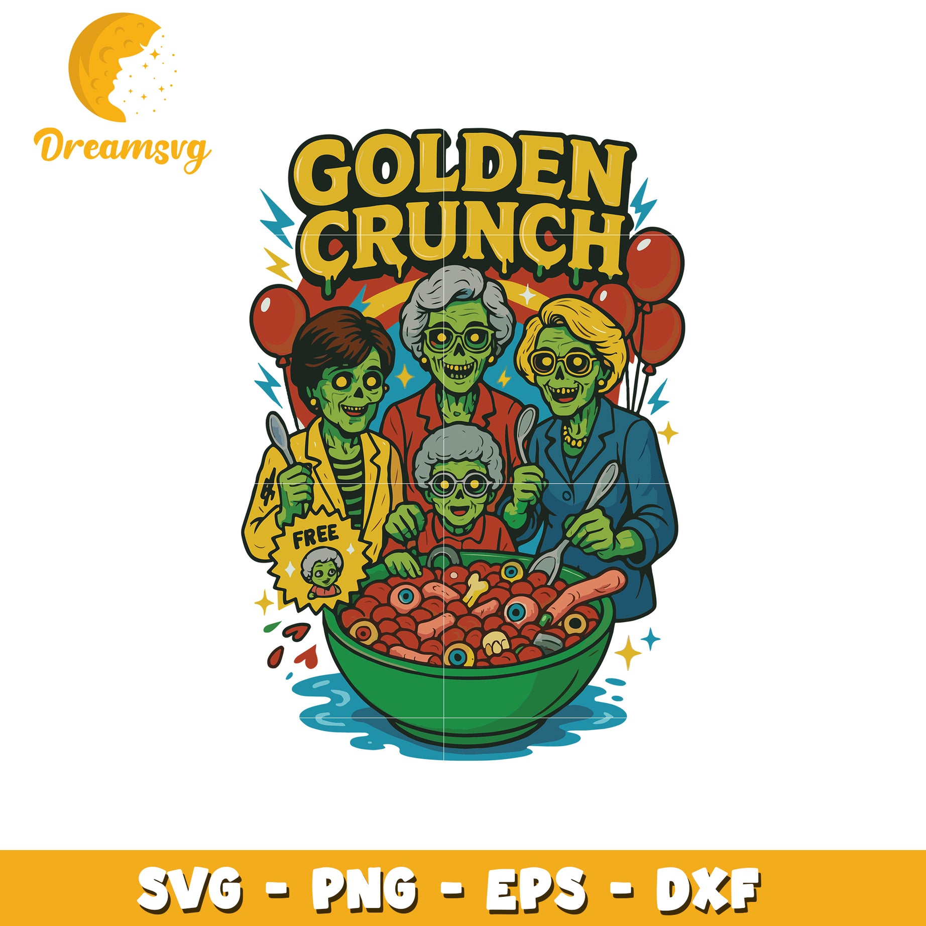 Golden crunch svg, spooky halloween svg, trick or treat svg