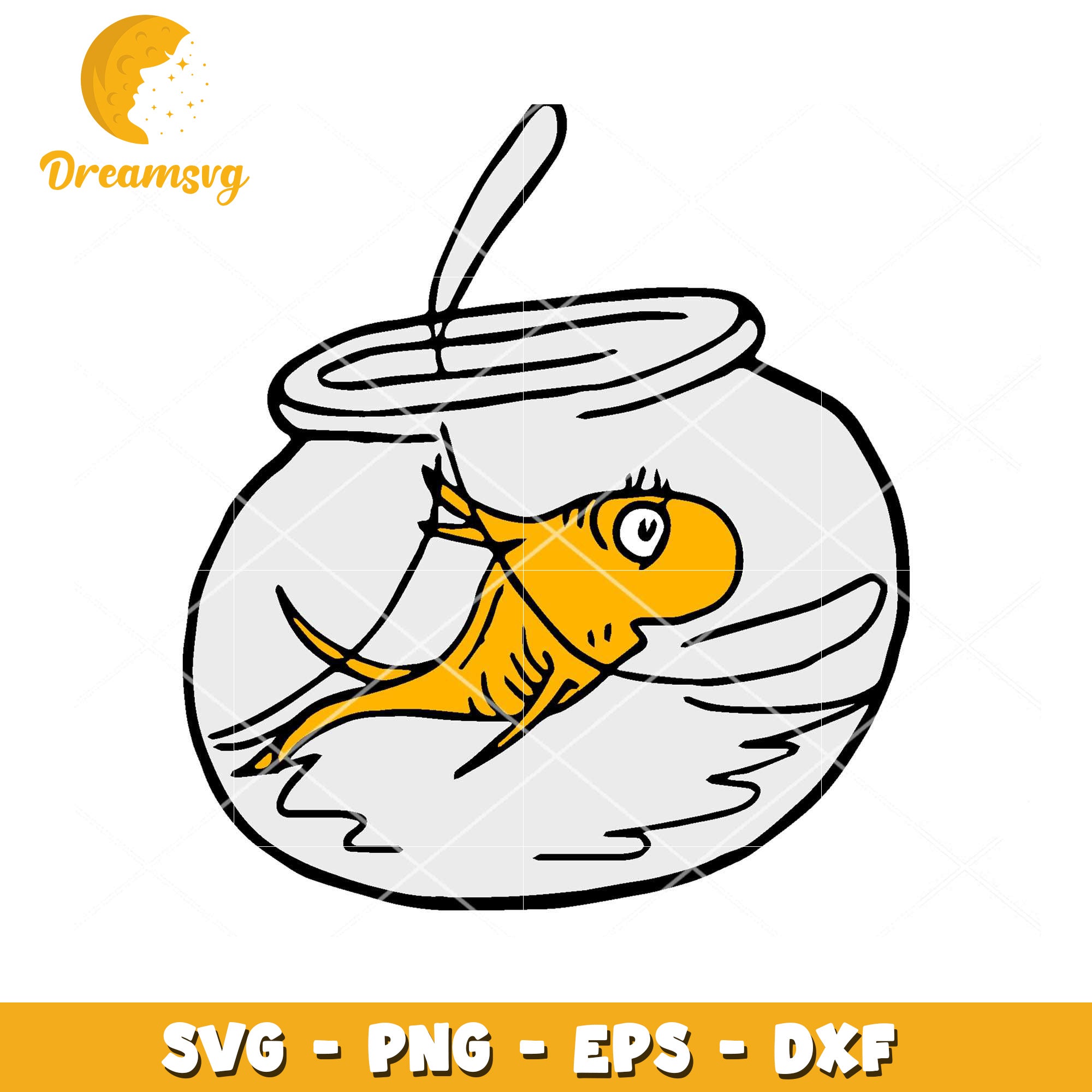 Goldfish in a Jar SVG Cut File
