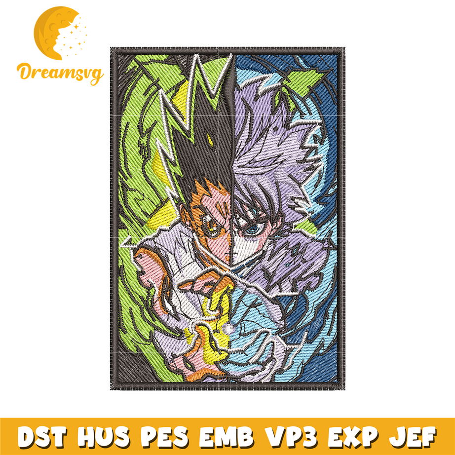 Gon killua poster embroidery design