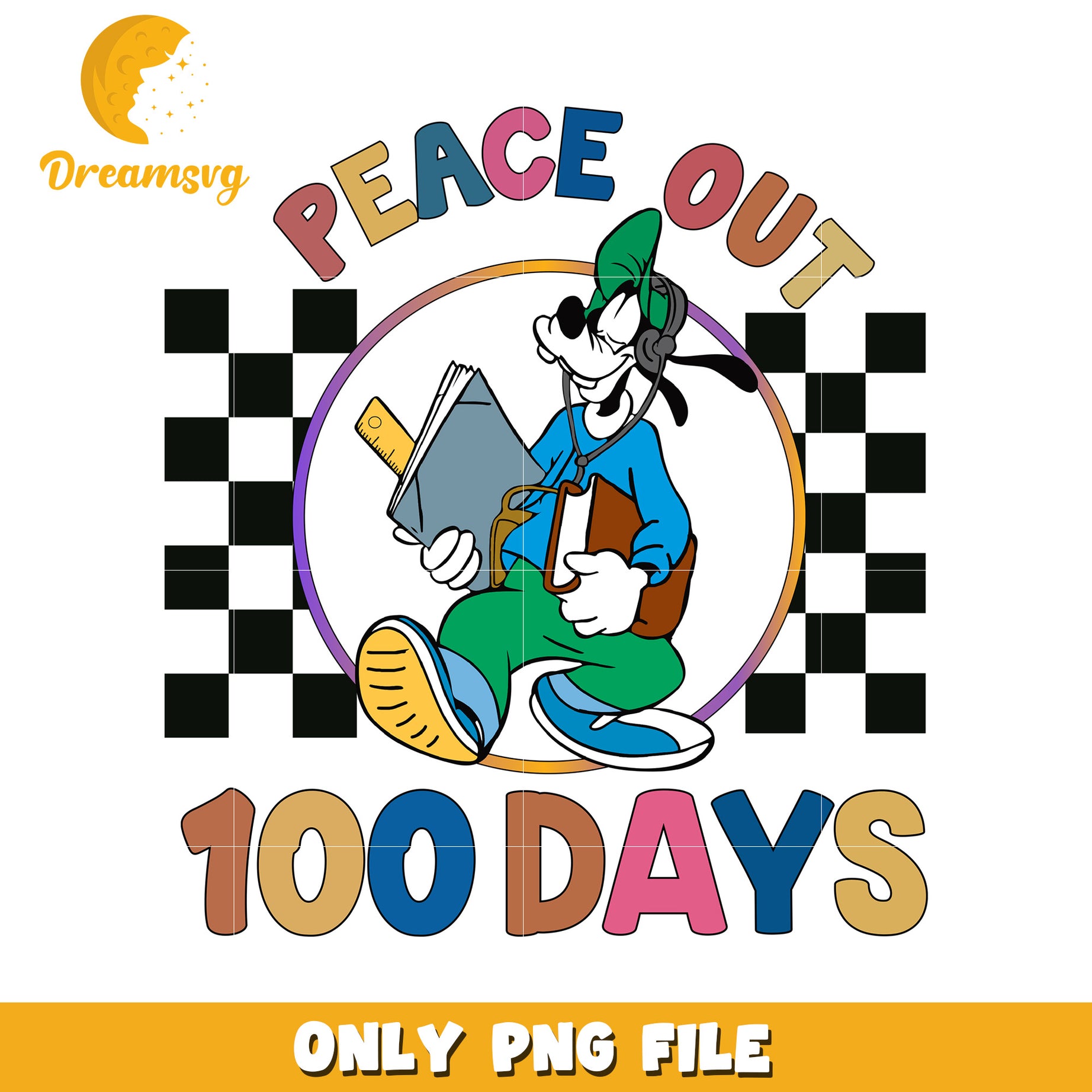 Goofy 100 Days PNG Sublimation