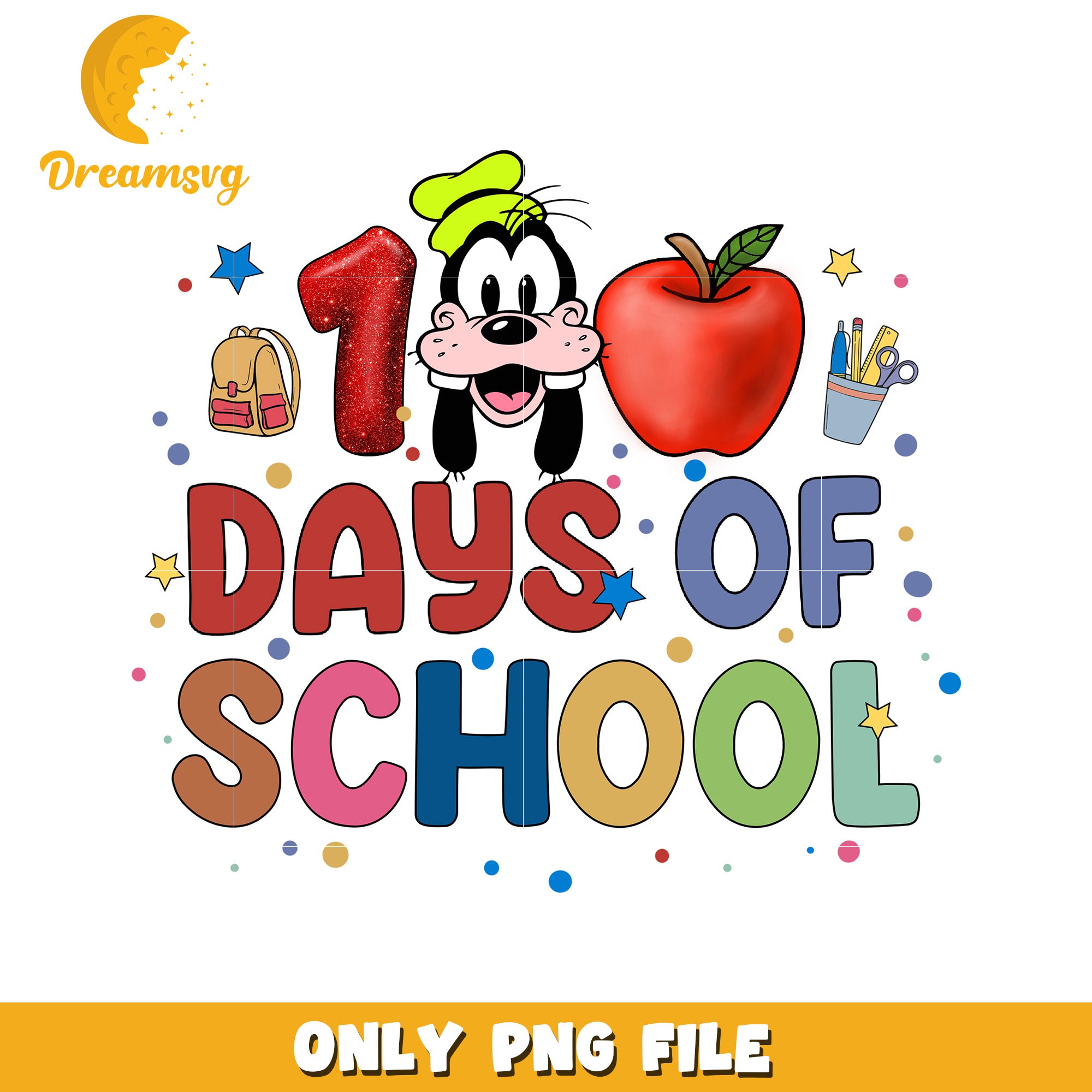 Goofy 100 Days School PNG