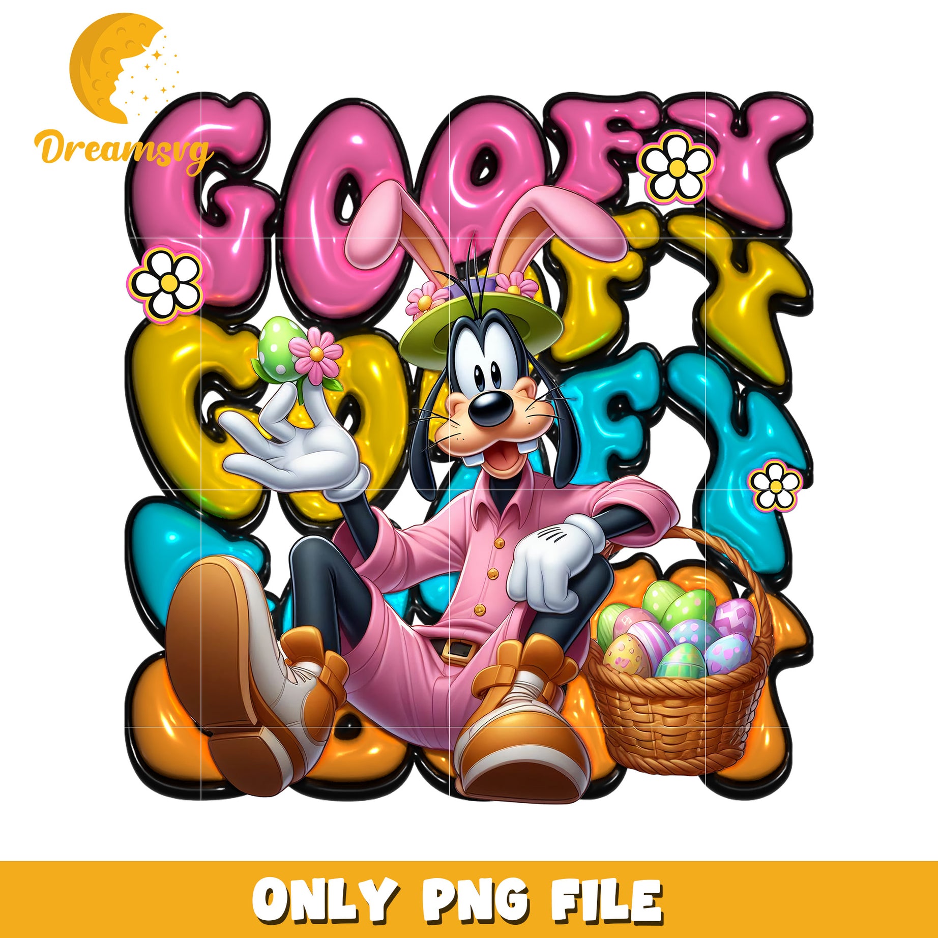 Goofy Bunny Easter PNG Clipart for Fun Designs