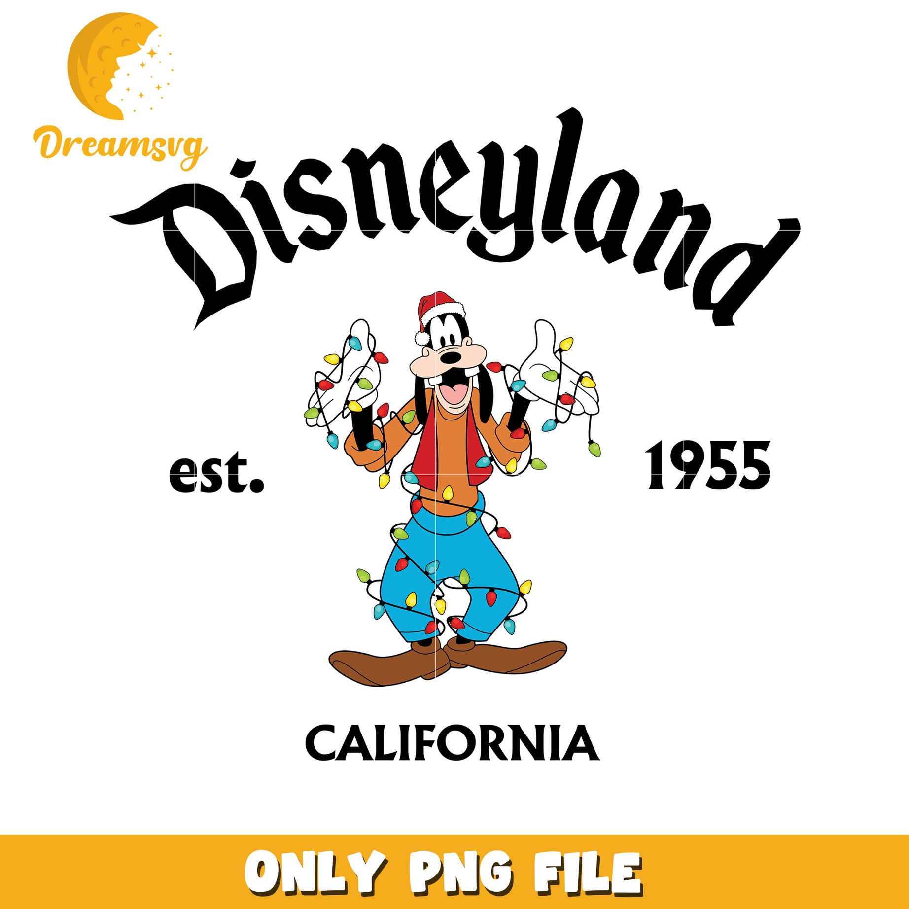 Goofy Disneyland Christmas PNG