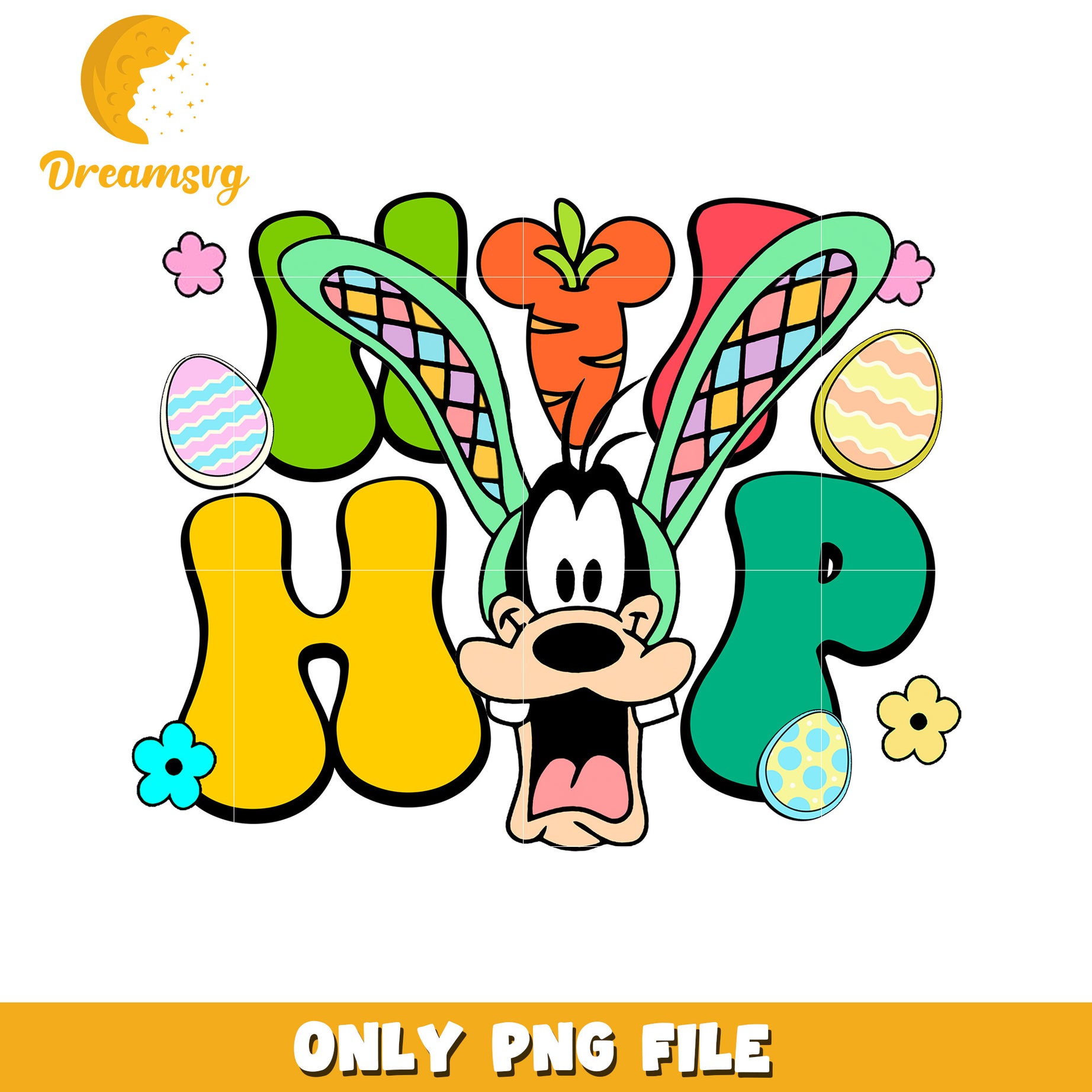 Goofy Easter Bunny PNG Design