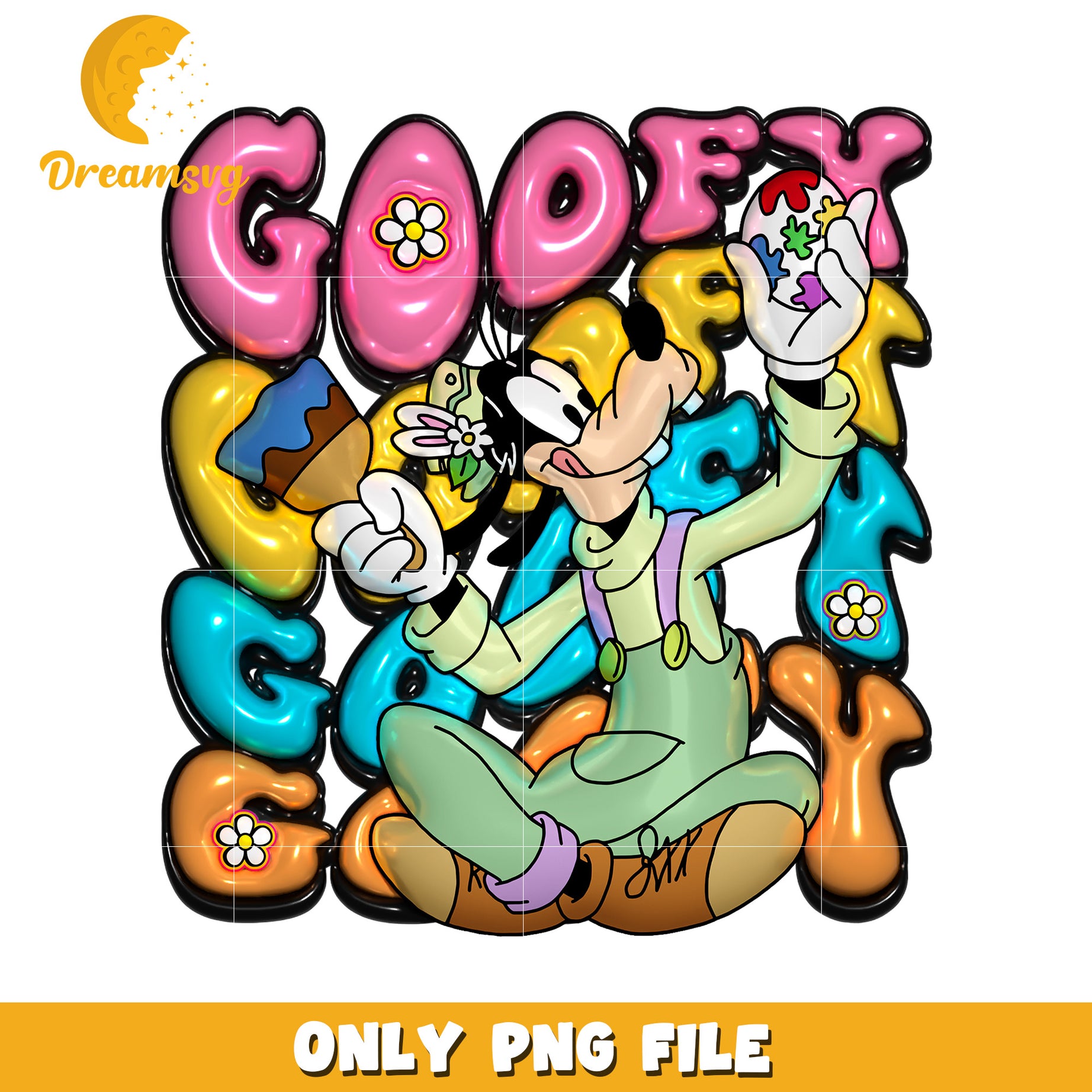 Goofy Easter PNG Art Sublimation