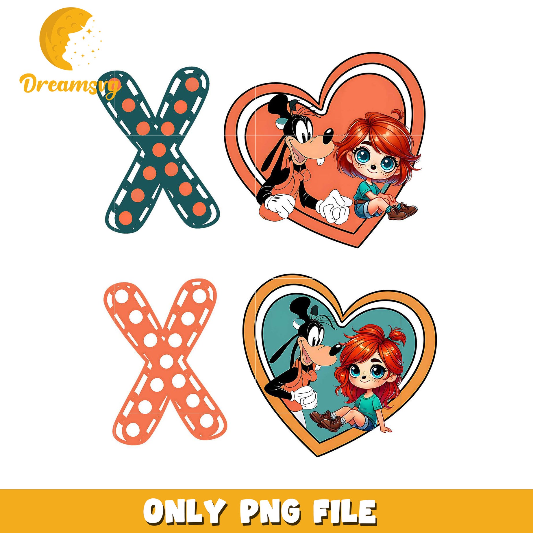 Goofy Minnie PNG Alphabet X