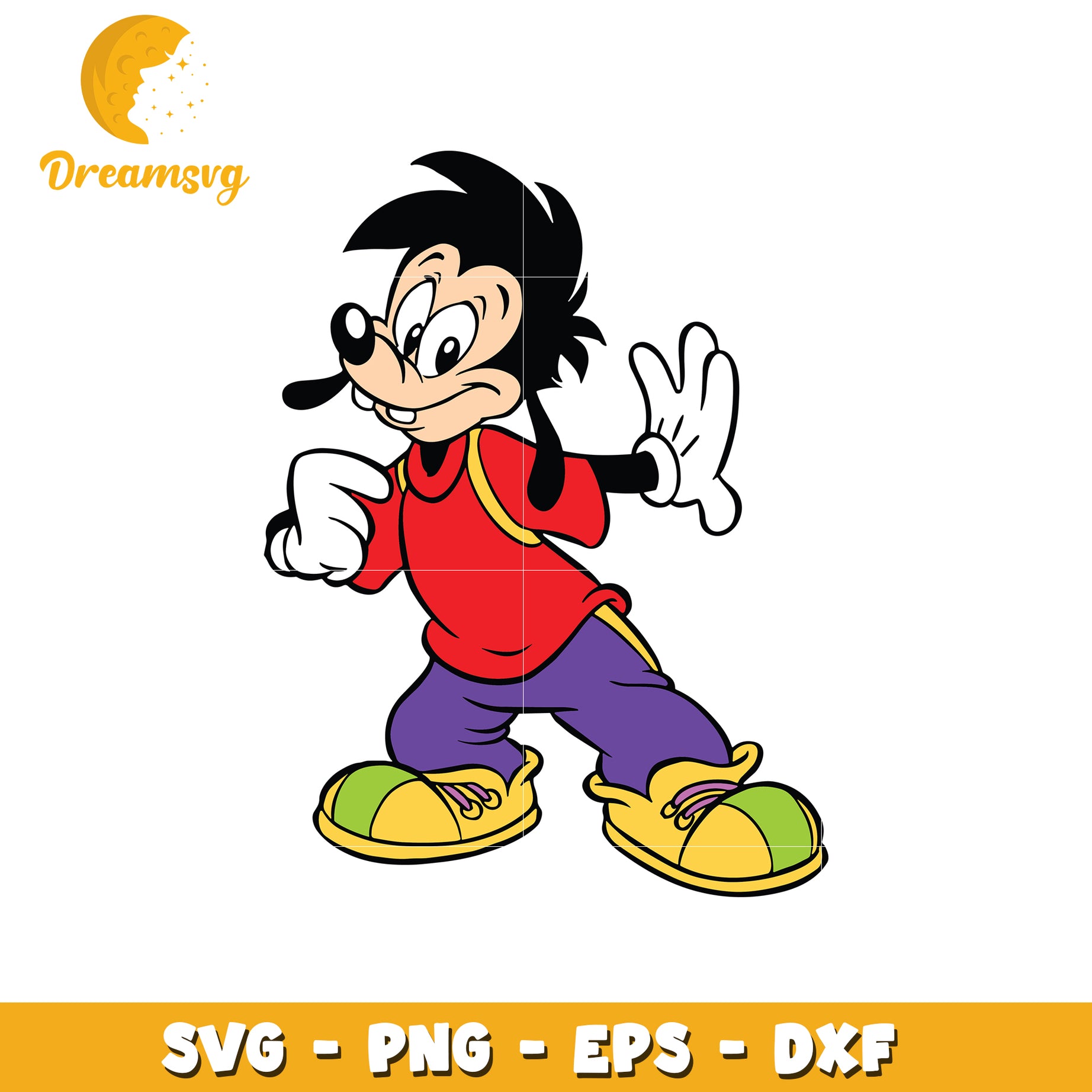 Goofy SVG PNG EPS DXF Cartoon Cut File