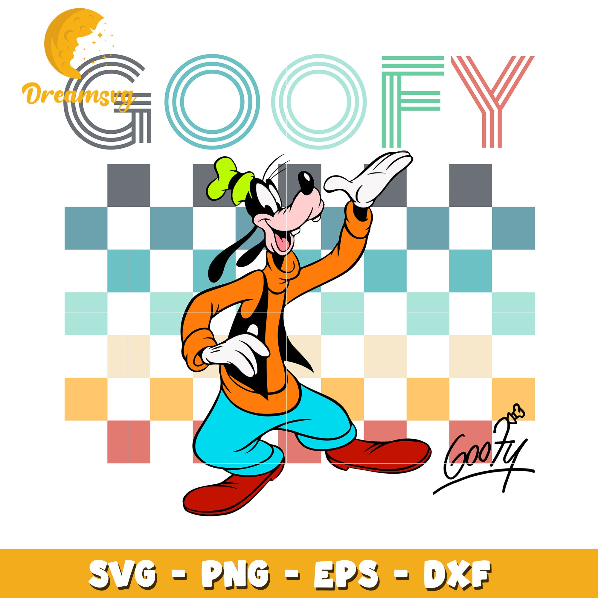 Goofy SVG PNG EPS DXF Cut Files