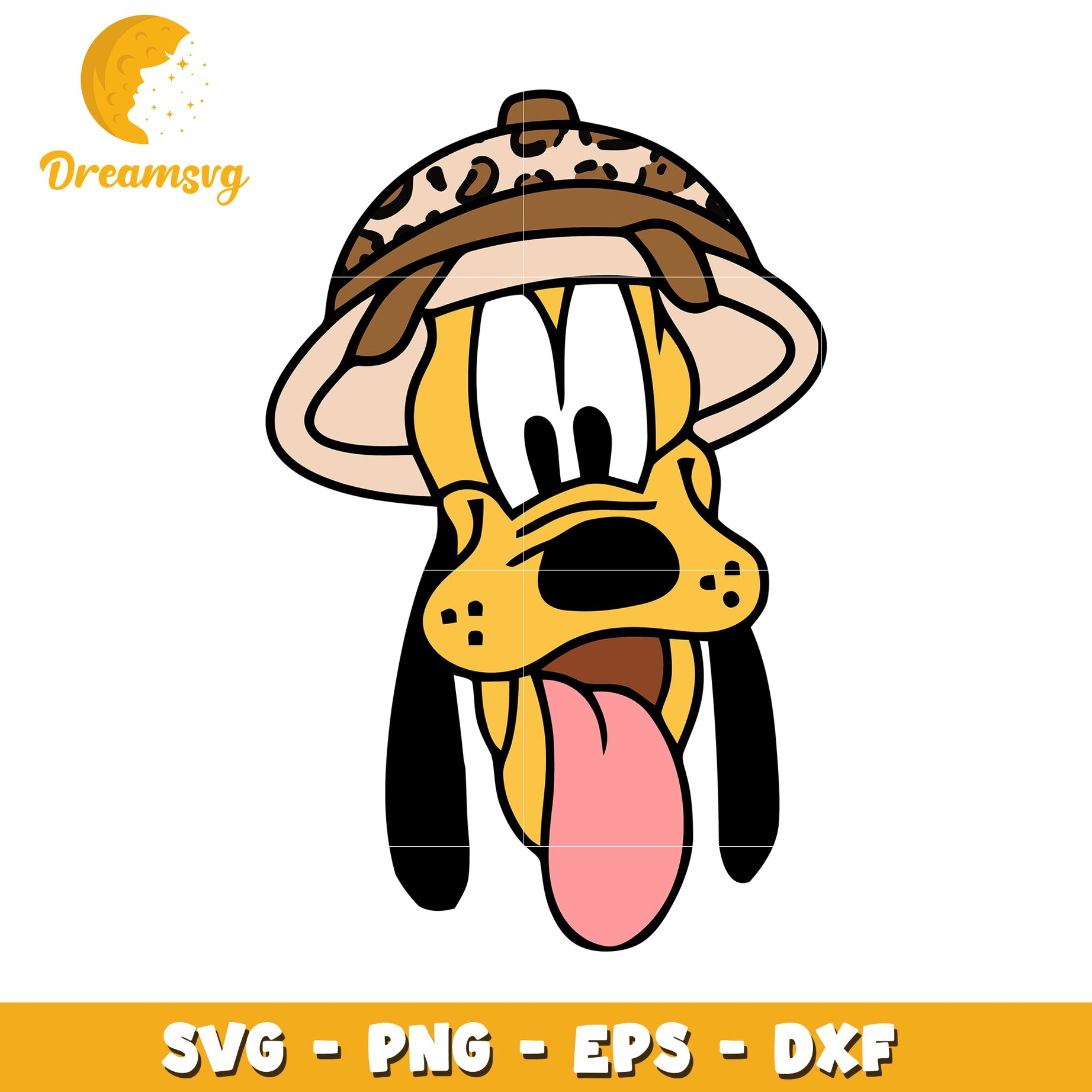 Goofy Safari Hat SVG PNG EPS DXF Cut File