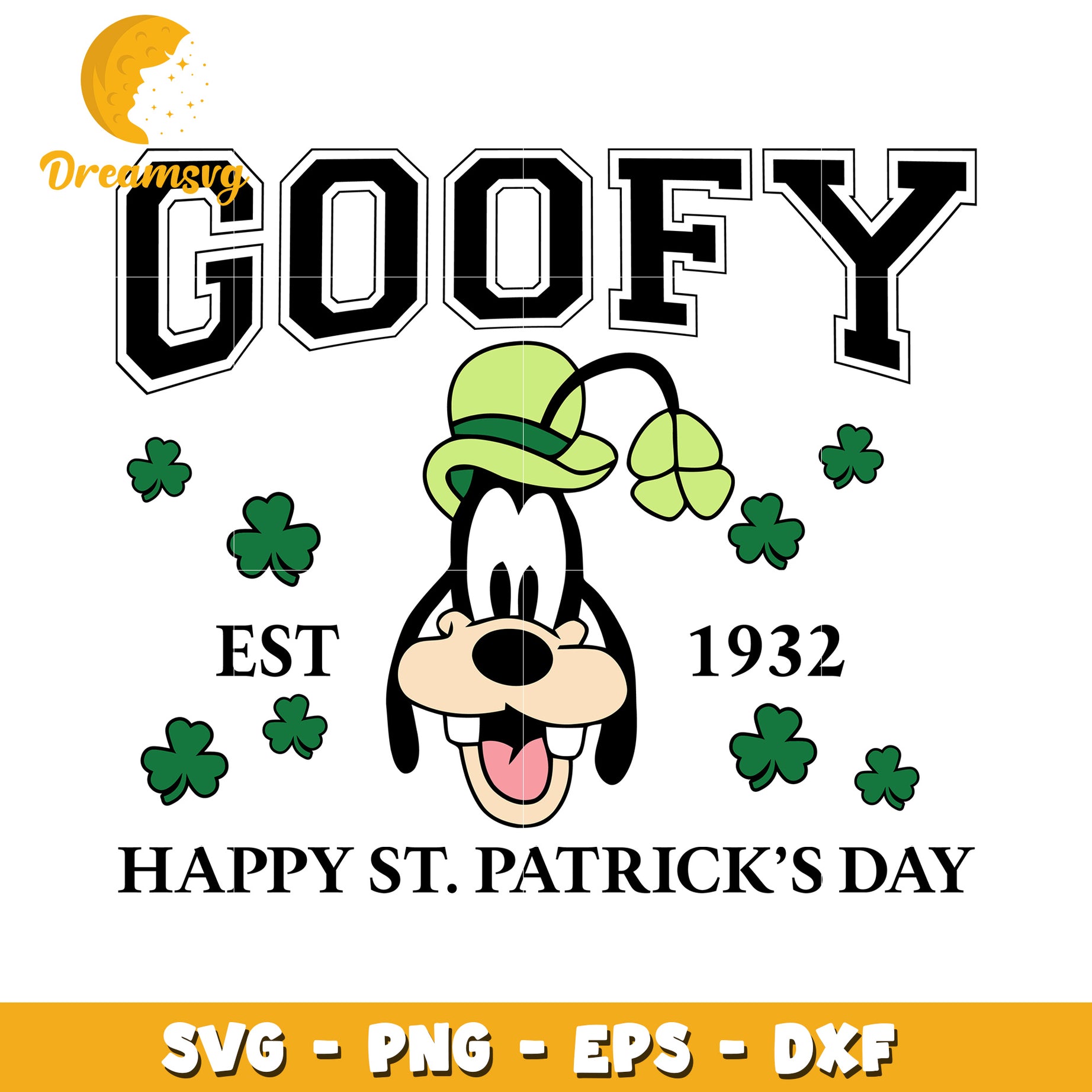 Goofy St Patricks Day SVG PNG EPS DXF