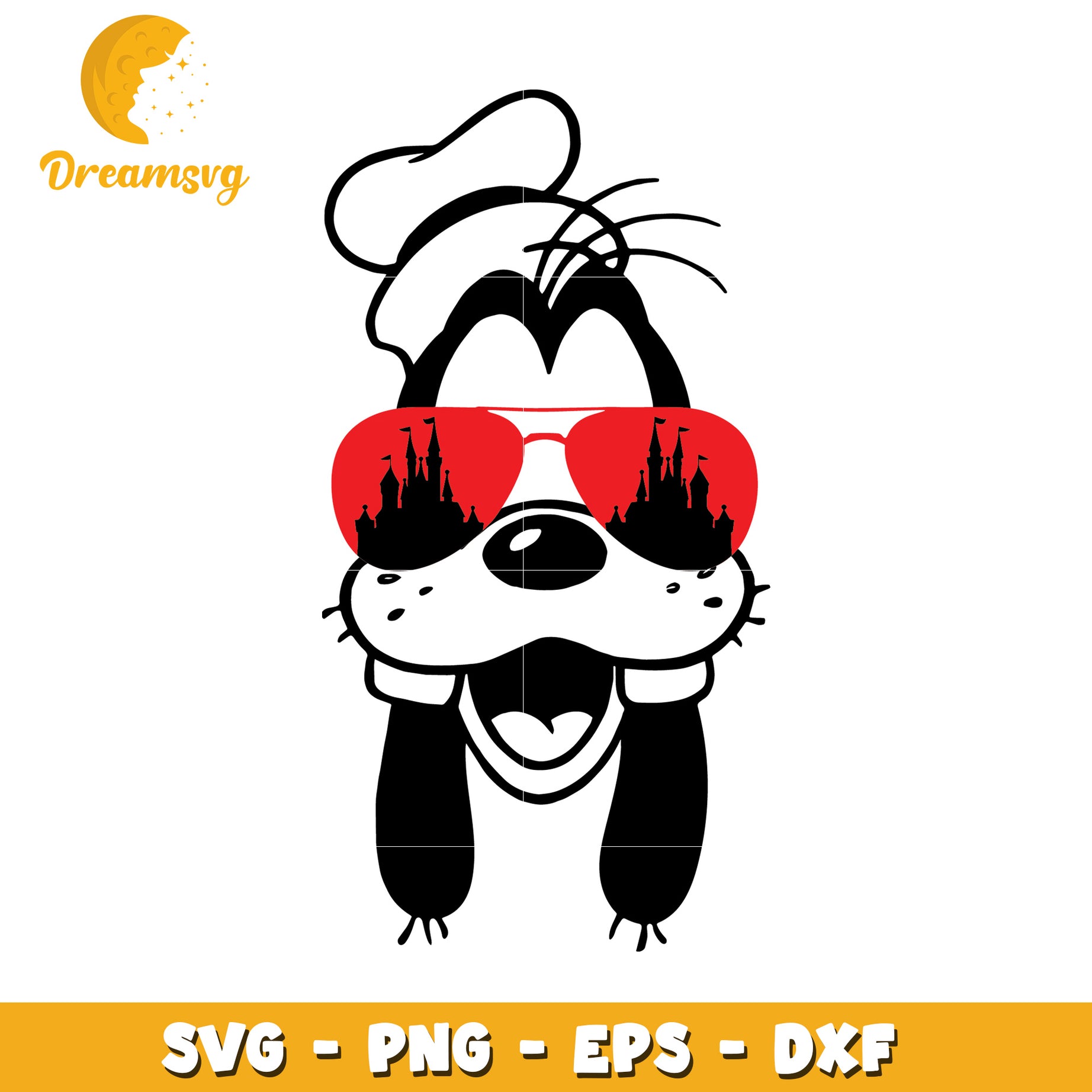 Goofy Sunglasses SVG Disney Castle PNG EPS DXF