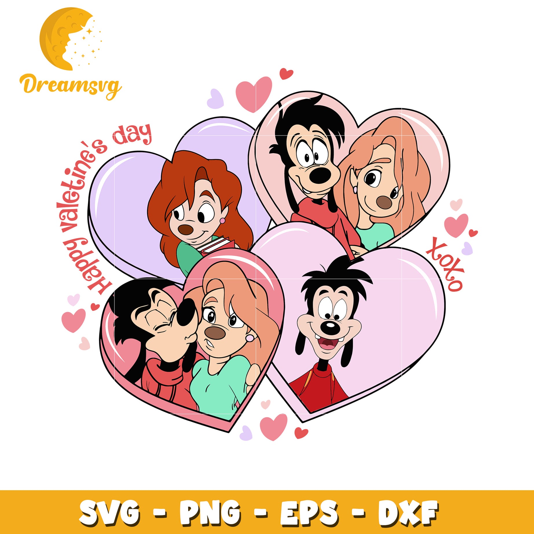 Goofy Valentines Day SVG Cut Files