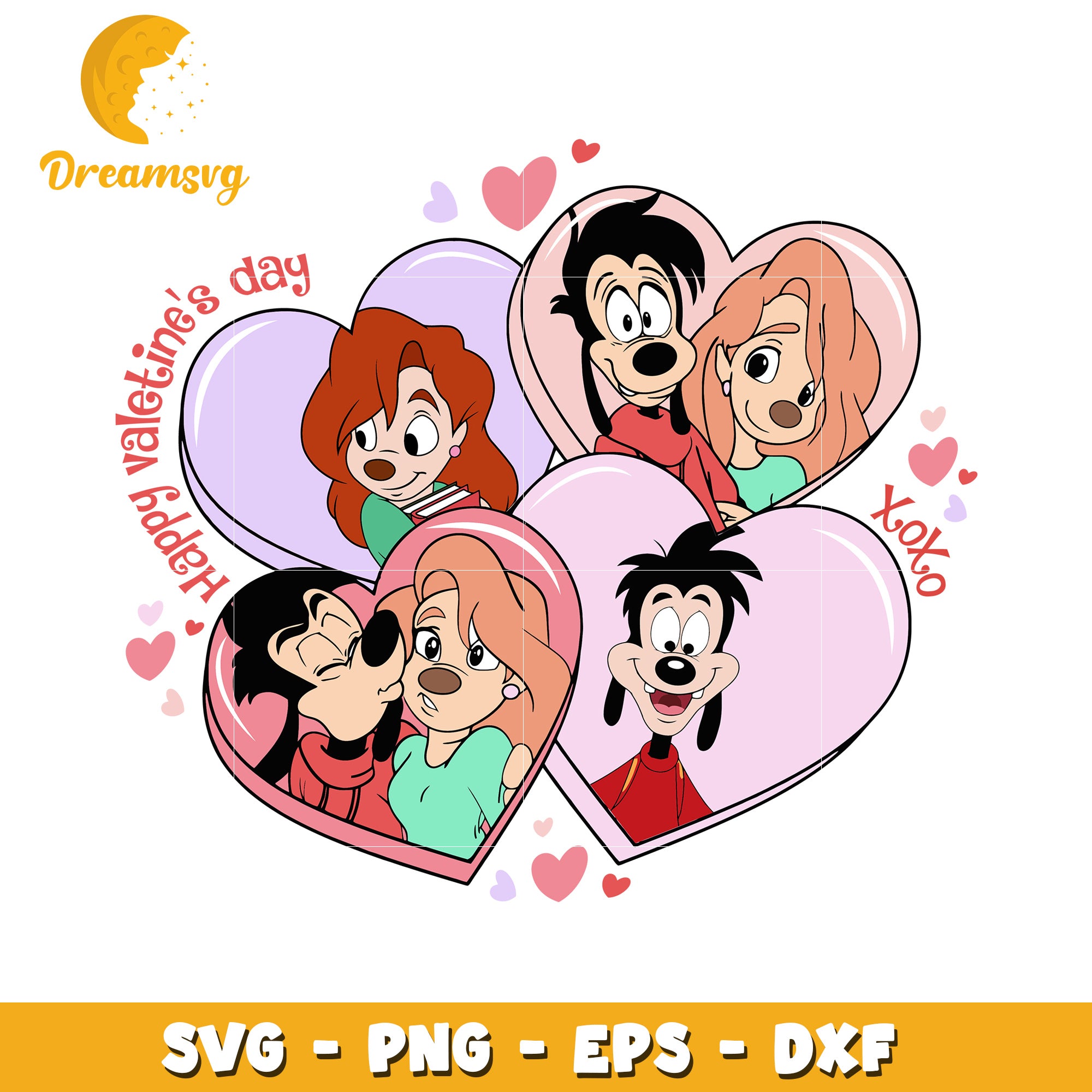 Goofy Valentines Day SVG Cut Files