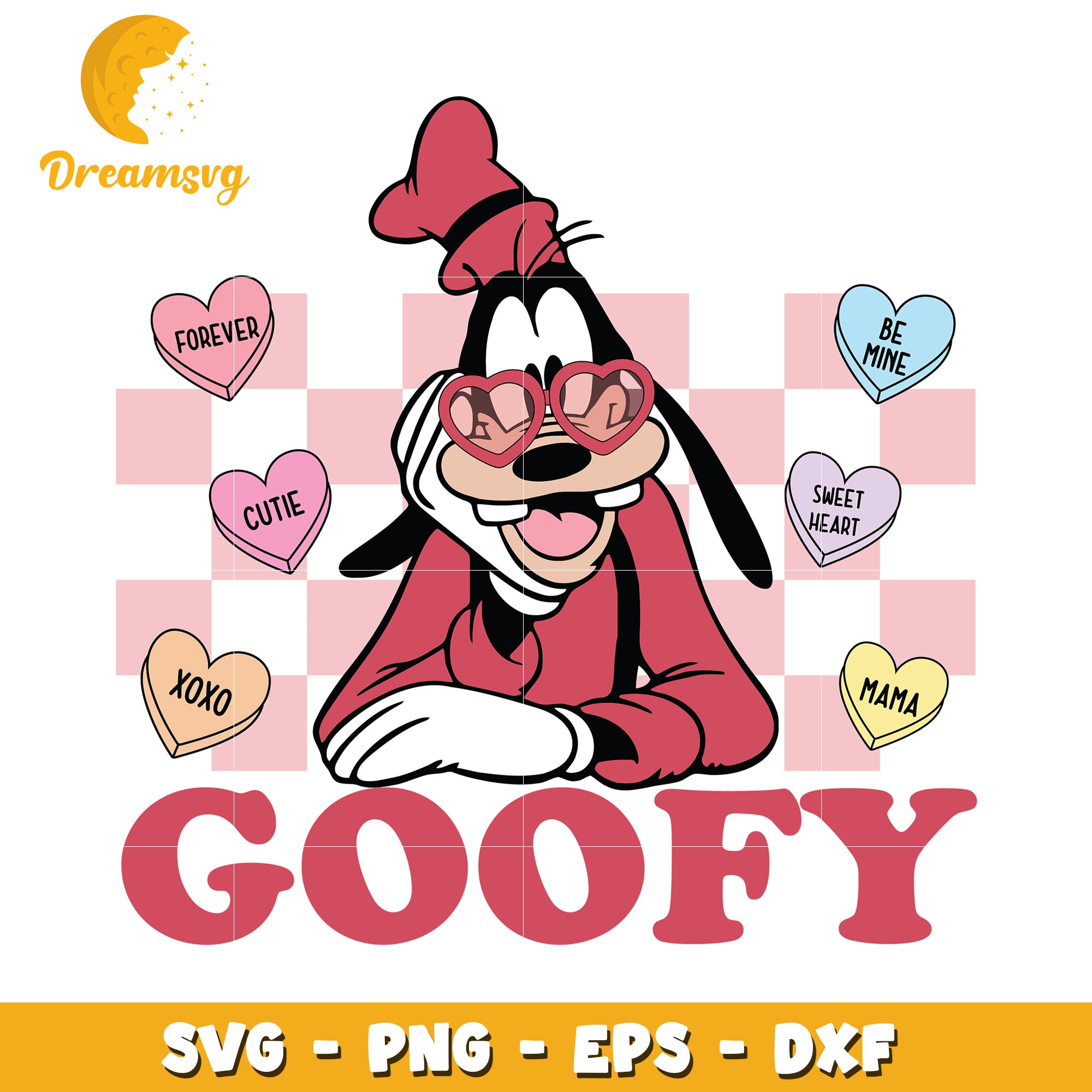 Goofy Valentines SVG PNG EPS DXF
