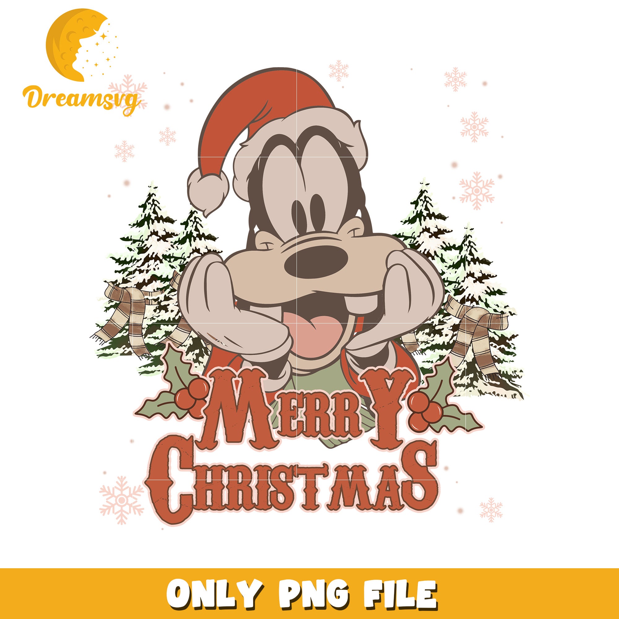 Goofy christmas png, disney celebration png, christmas dream png