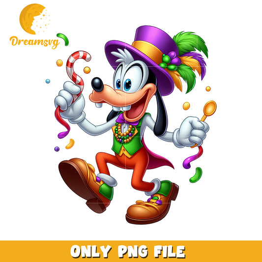 Goofy dog mardi gras clothes png, mardi gras world png, disney png