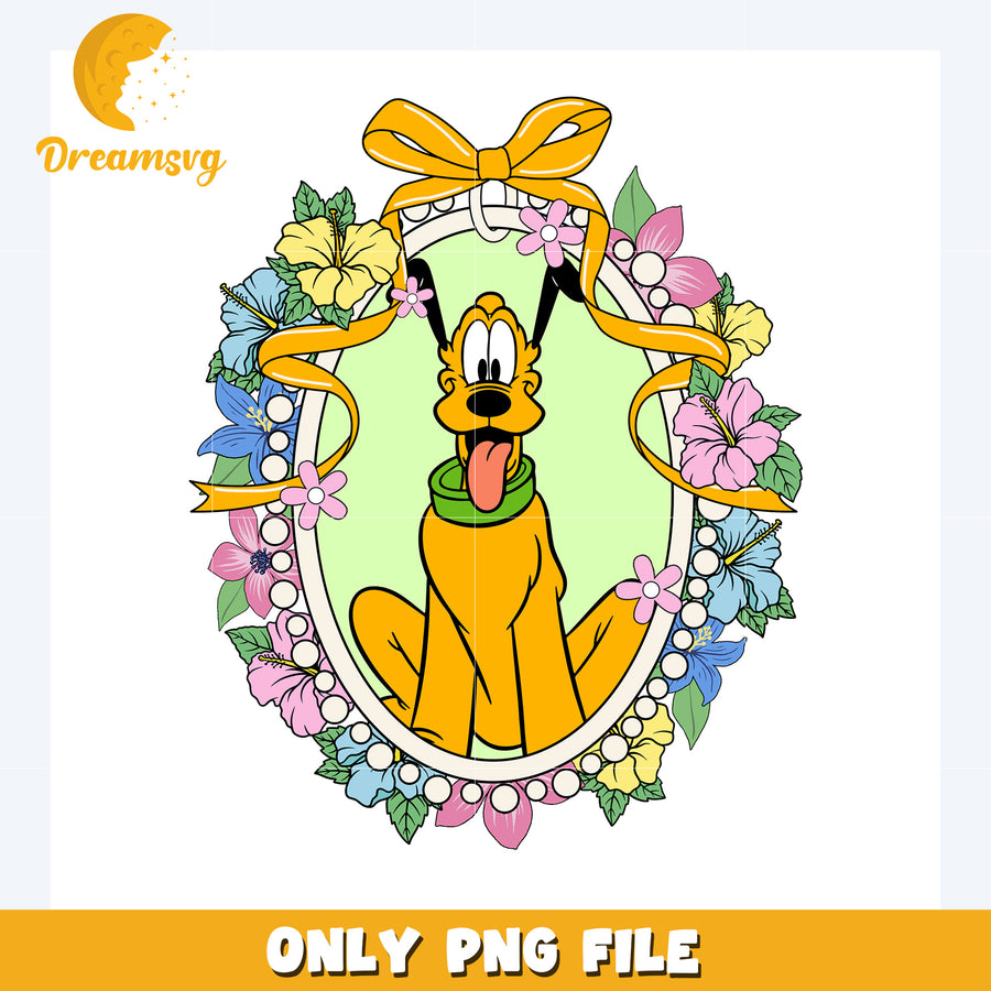 Goofy picture frame design png, disney plus png, disney world png