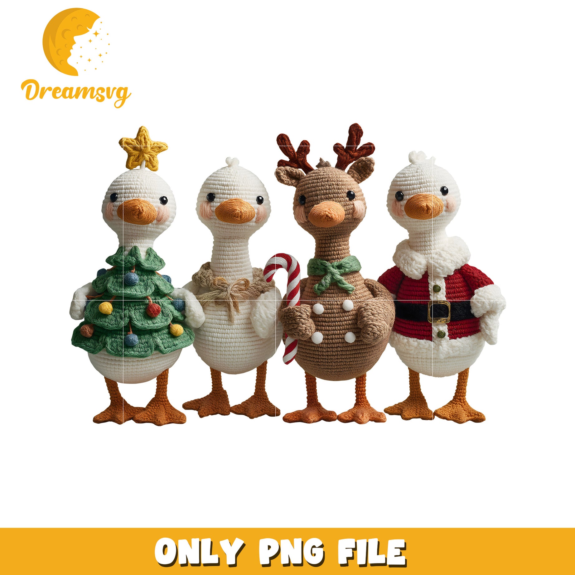 Goose christmas costume png, christmas cookies​​​ png, yarn art png