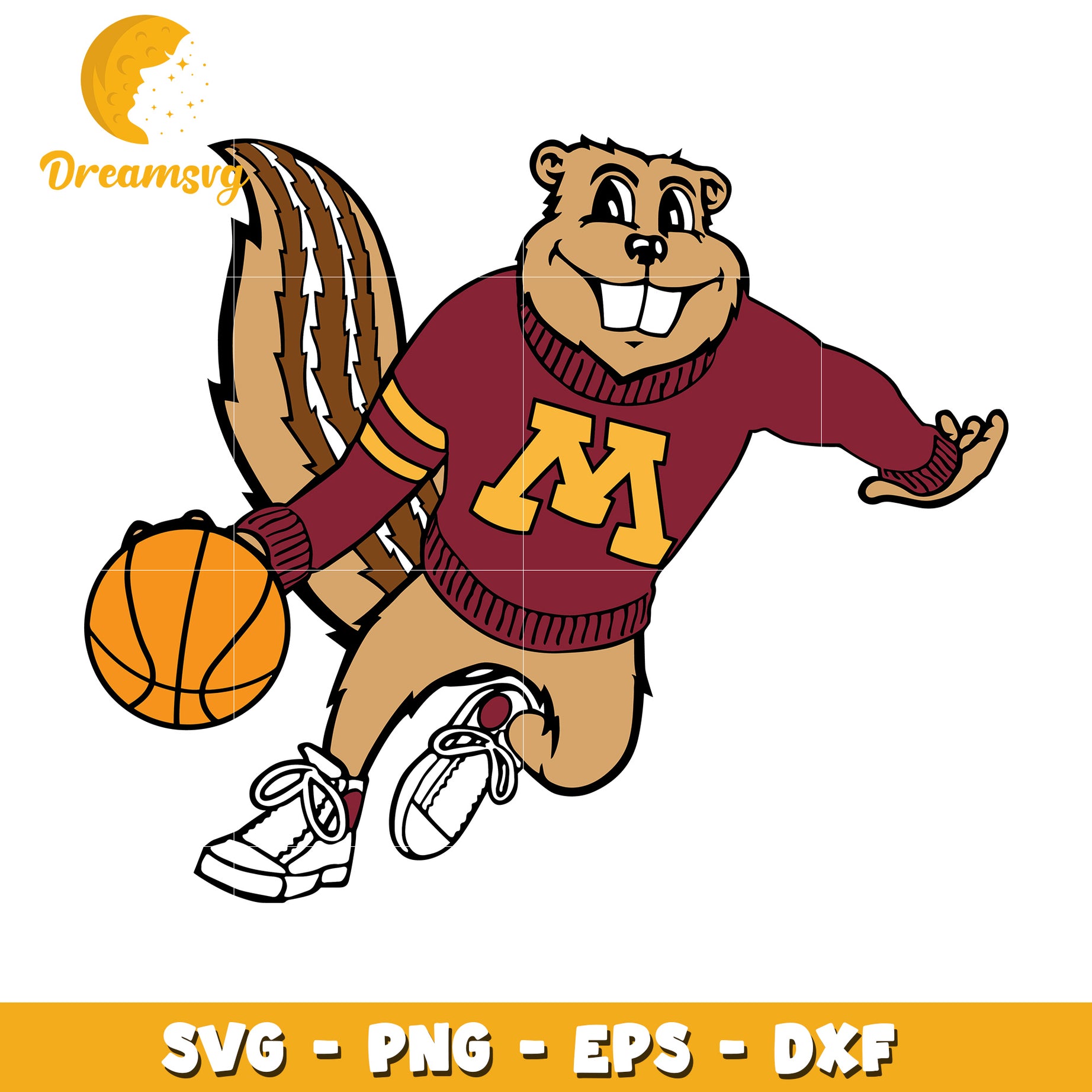 Gopher Basketball SVG PNG EPS DXF