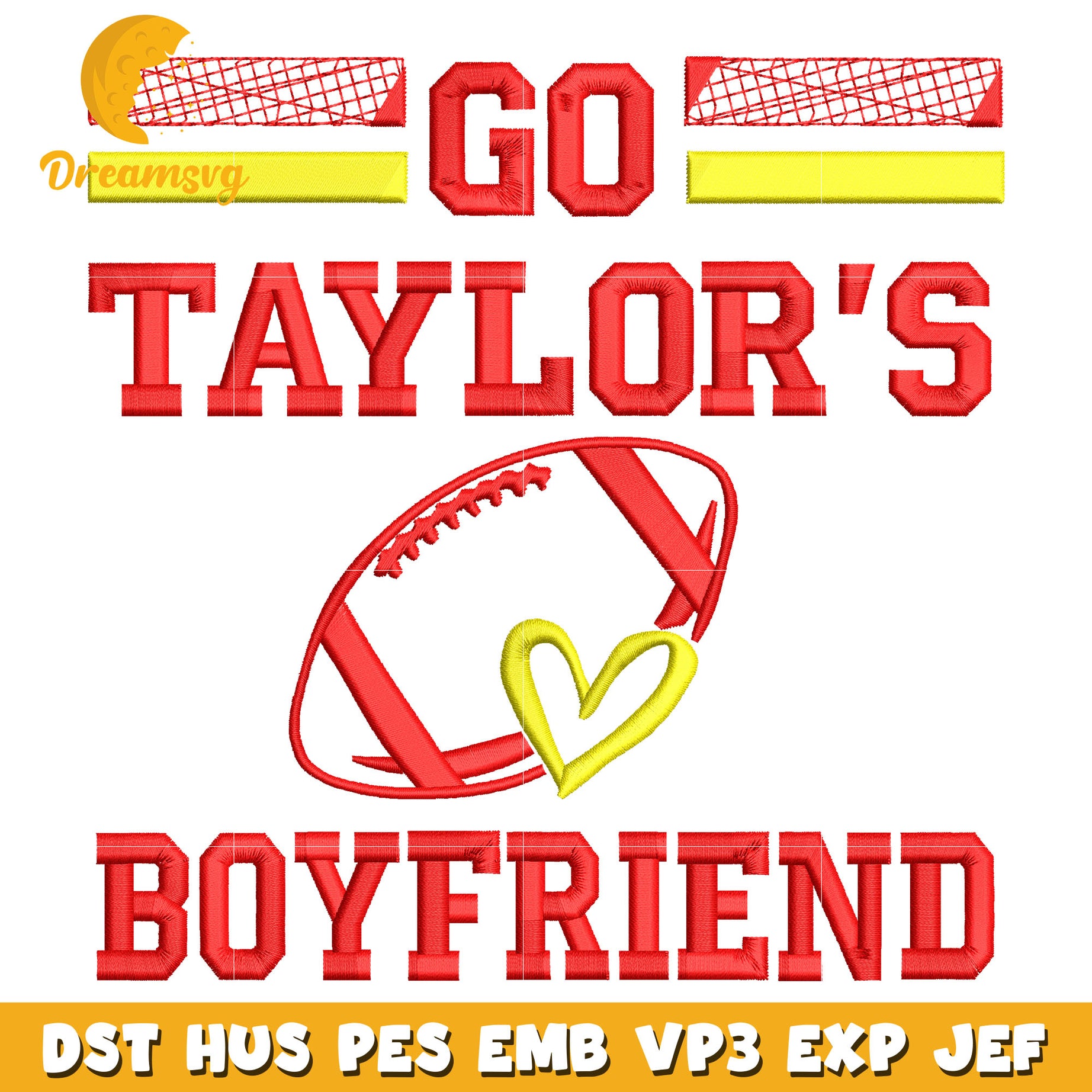 Go taylor boyfriend embroidery design