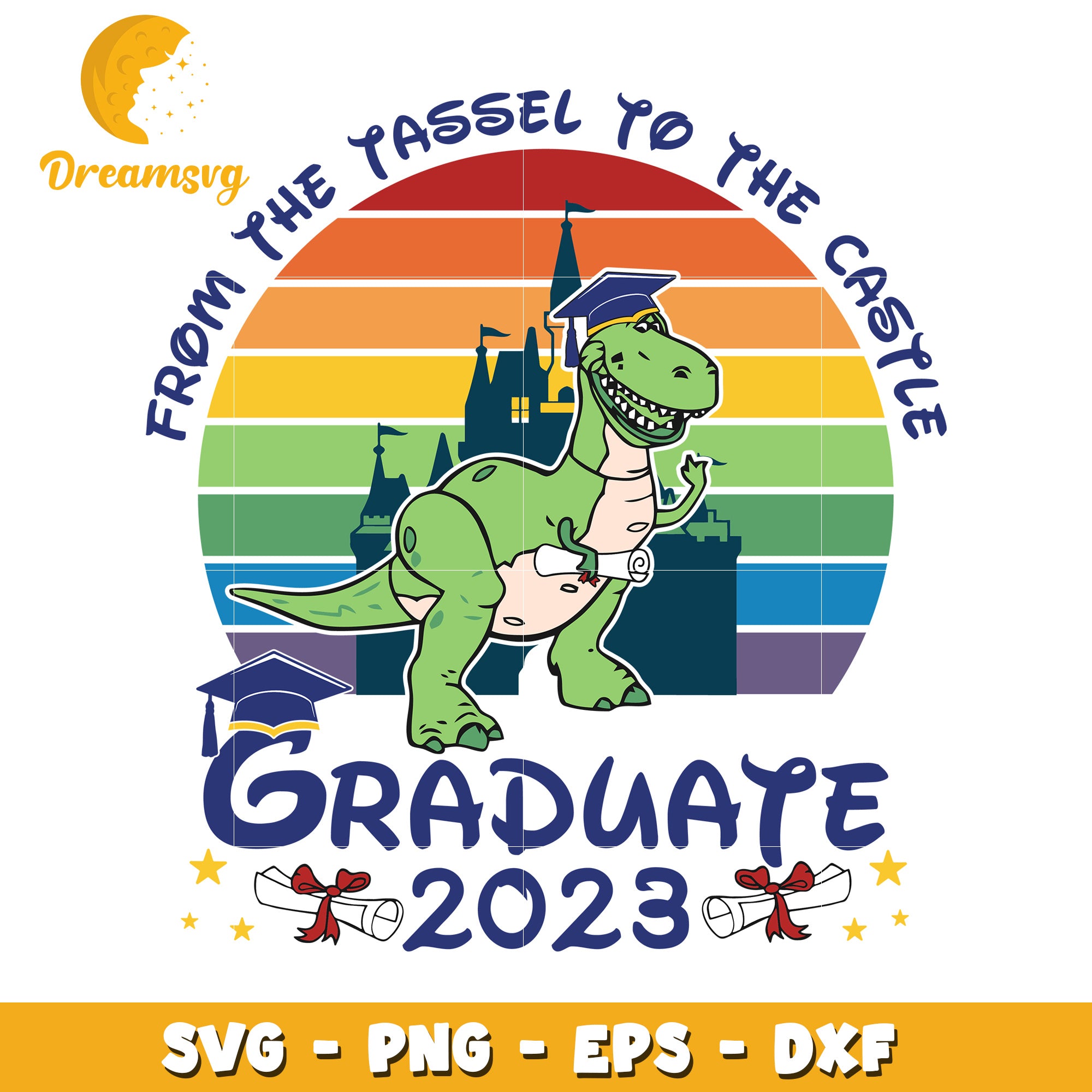 Grad 2023 Dino SVG Cut File