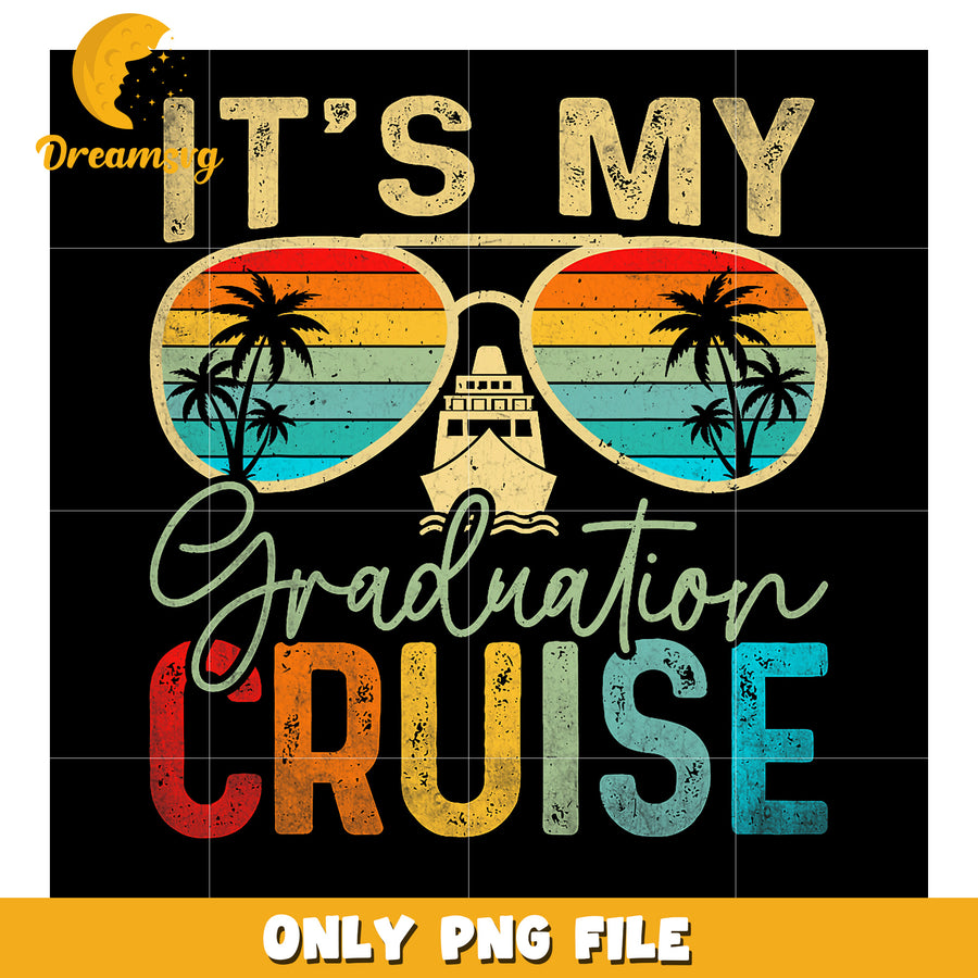 Graduation Cruise PNG Retro Sunglasses Design