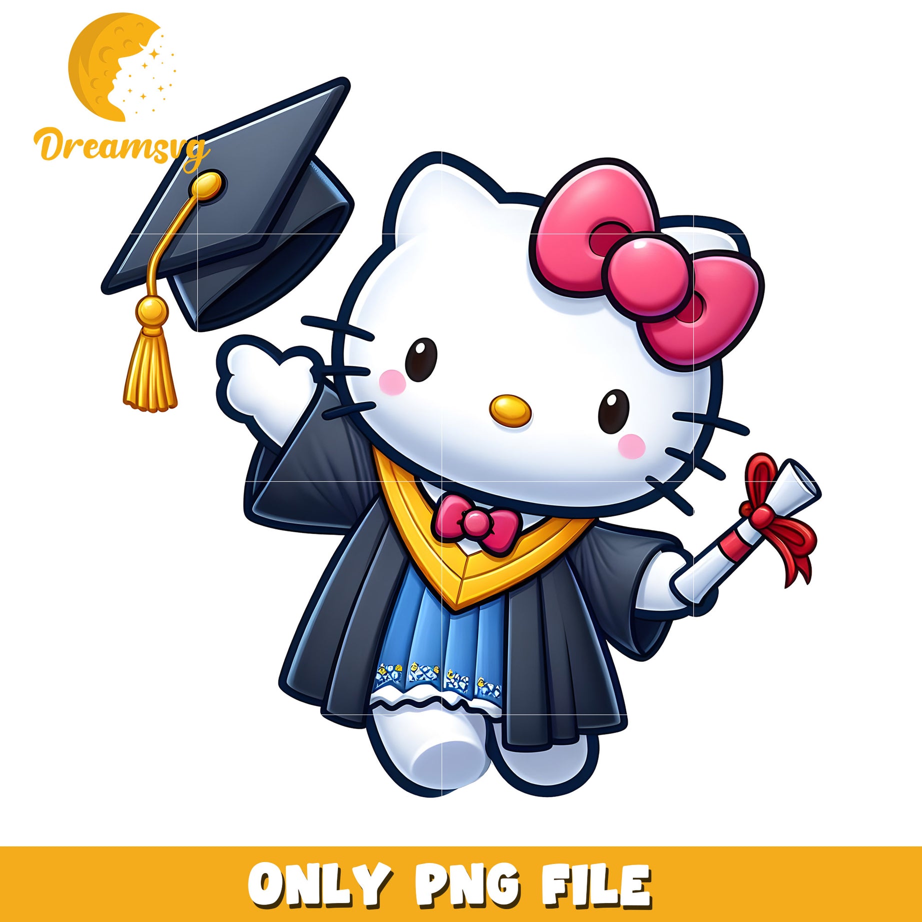 Hello Kitty Class Graduation Hello Kitty PNG File Cute Character Design Download ...
