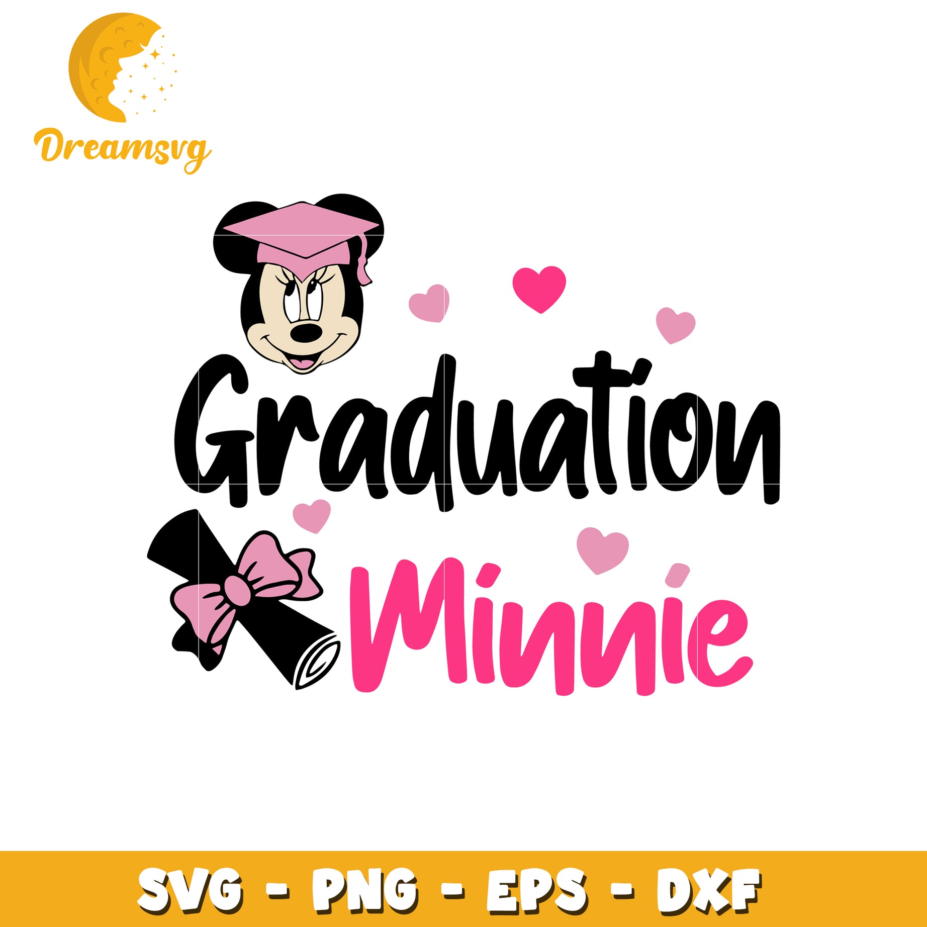 Graduation minnie svg, minnie mouse svg, disney character svg