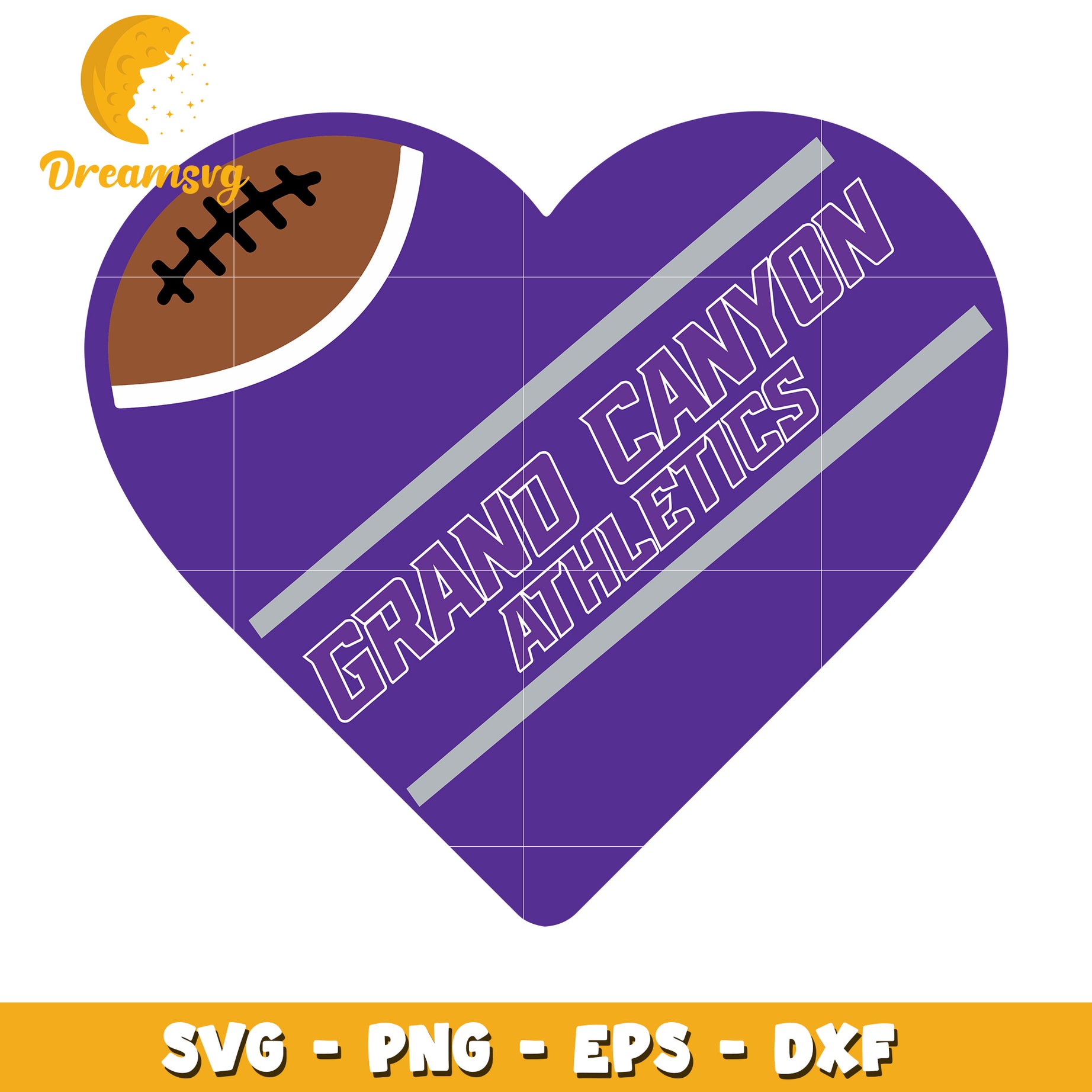 Grand Canyon Athletes Heart SVG PNG EPS DXF