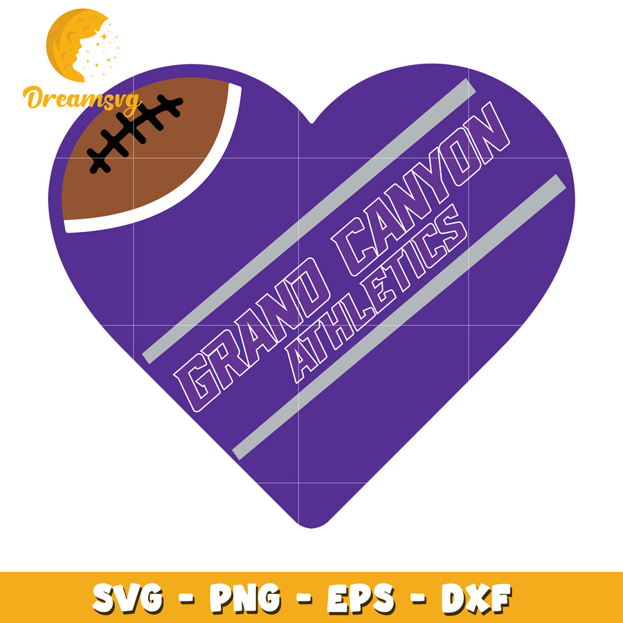 Grand Canyon Athletes Heart SVG PNG EPS DXF