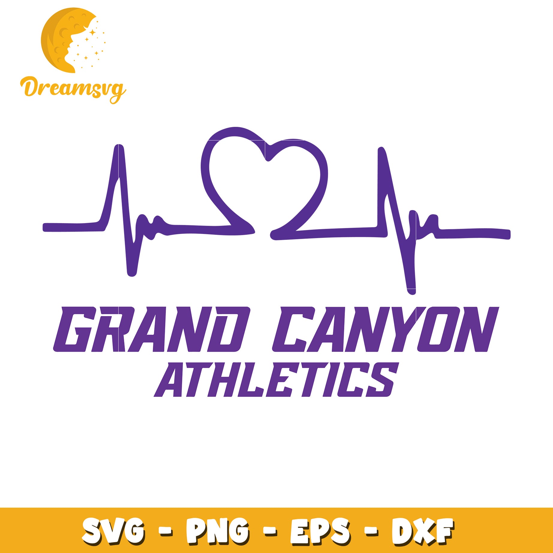 Grand Canyon Athletics Heartbeat SVG