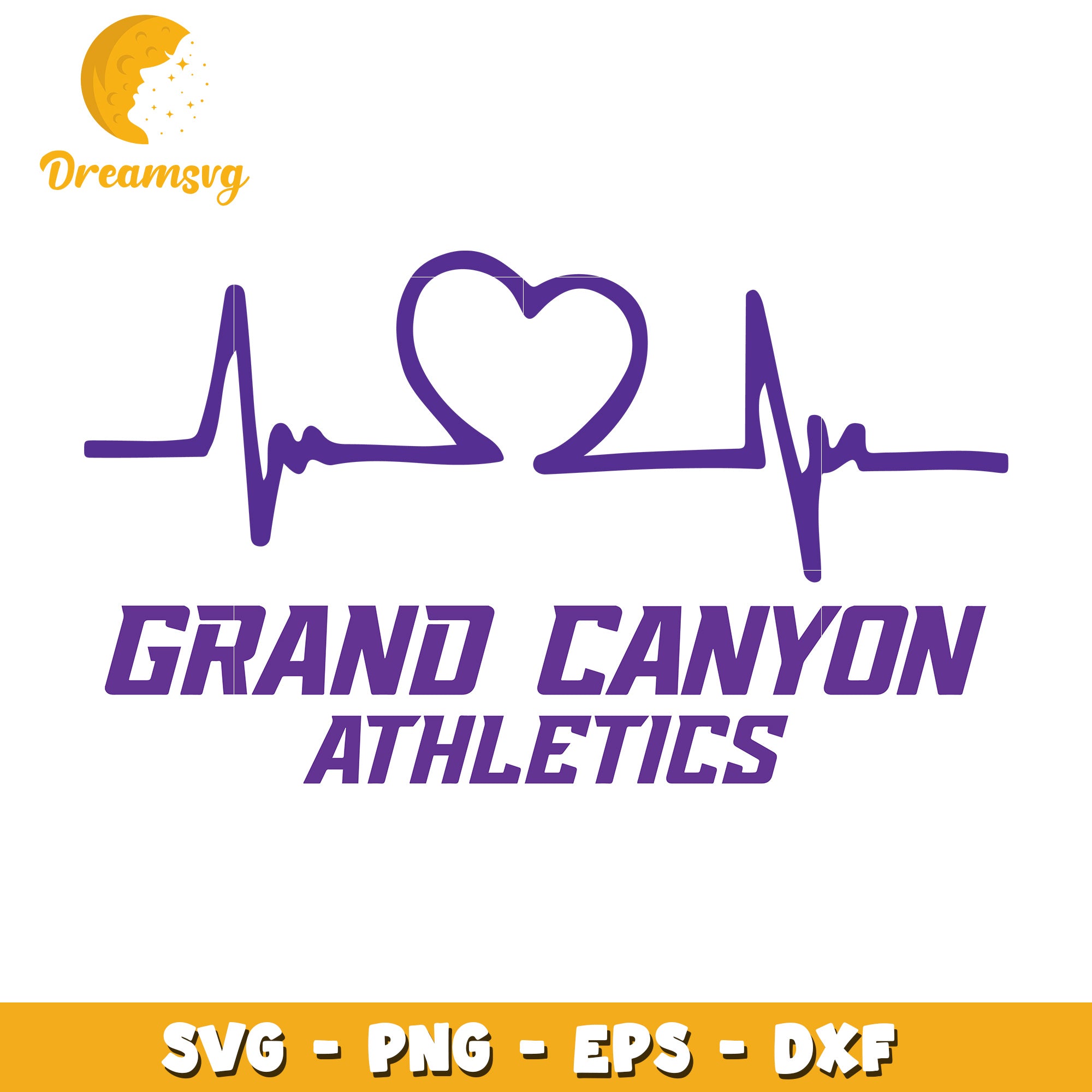 Grand Canyon Athletics Heartbeat SVG