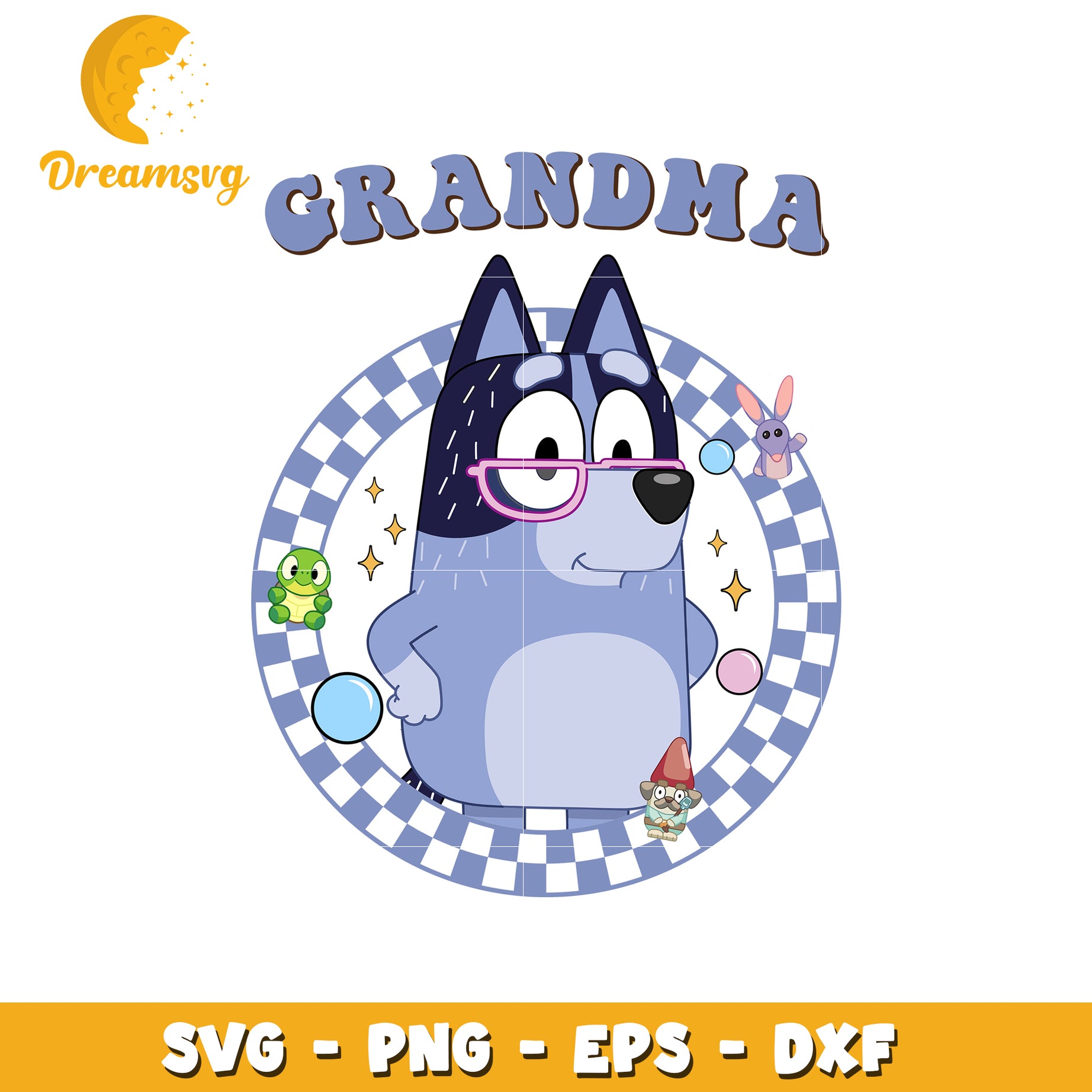 Grandma Dog SVG Cut File PNG EPS DXF